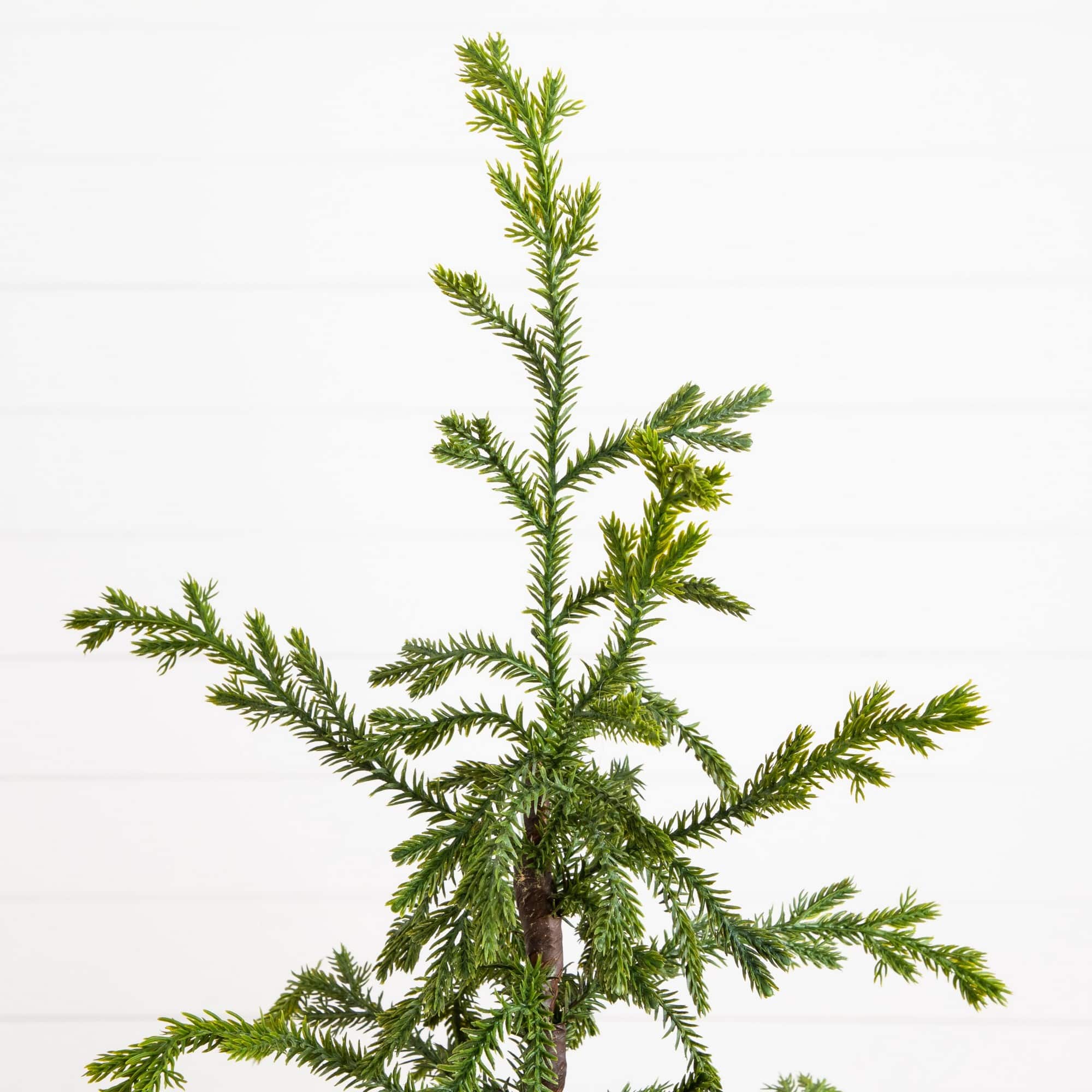 Nearly Natural 4ft. Artificial Real Touch Natural Look Norfolk Island Pine in Tin Planter