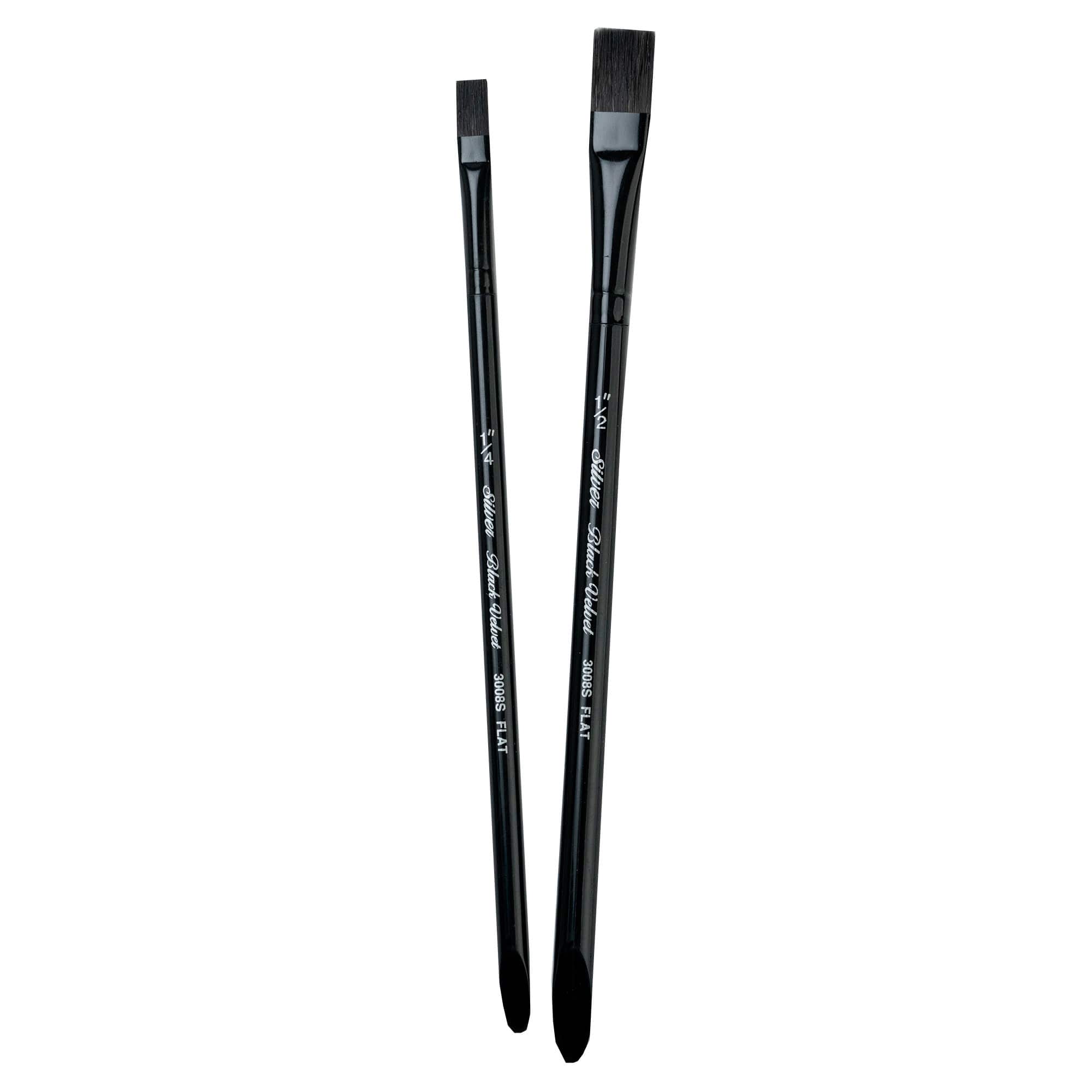 Silver Brush Limited Black Velvet® Square Wash Brushes Set