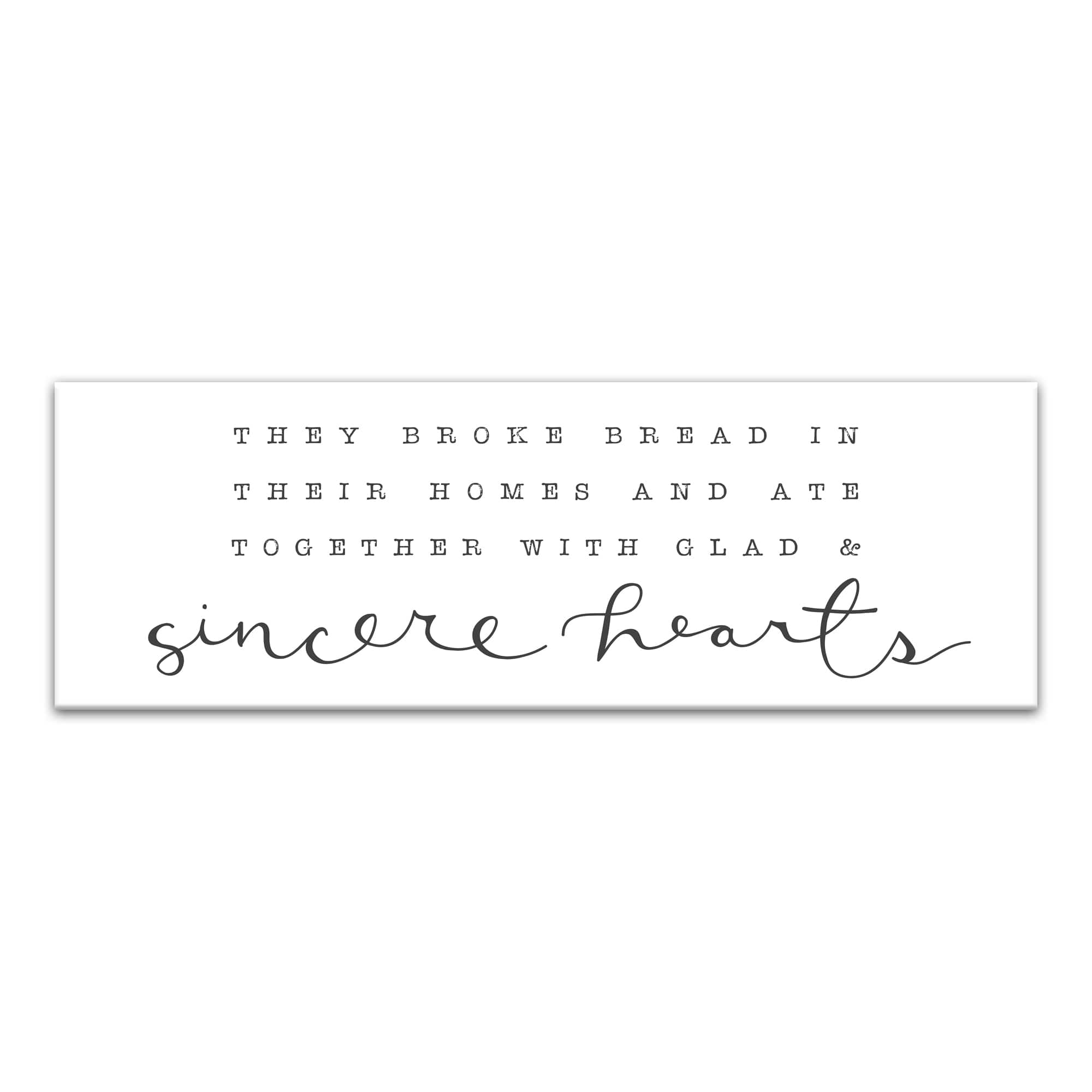 Sincere Hearts 12" x 36" Canvas Wall Art