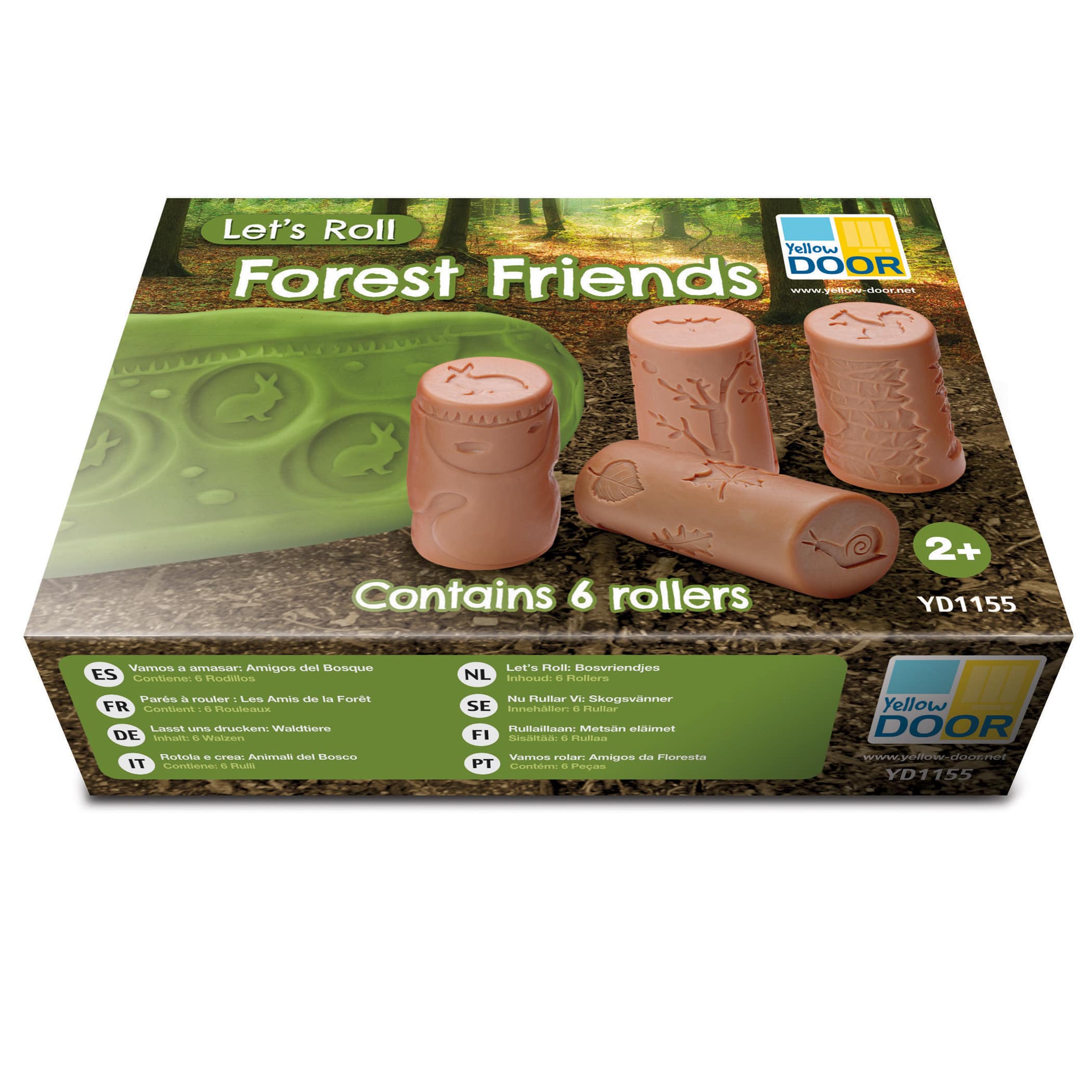 Yellow Door 3" Brown Let's Roll Forest Friends Rollers Set