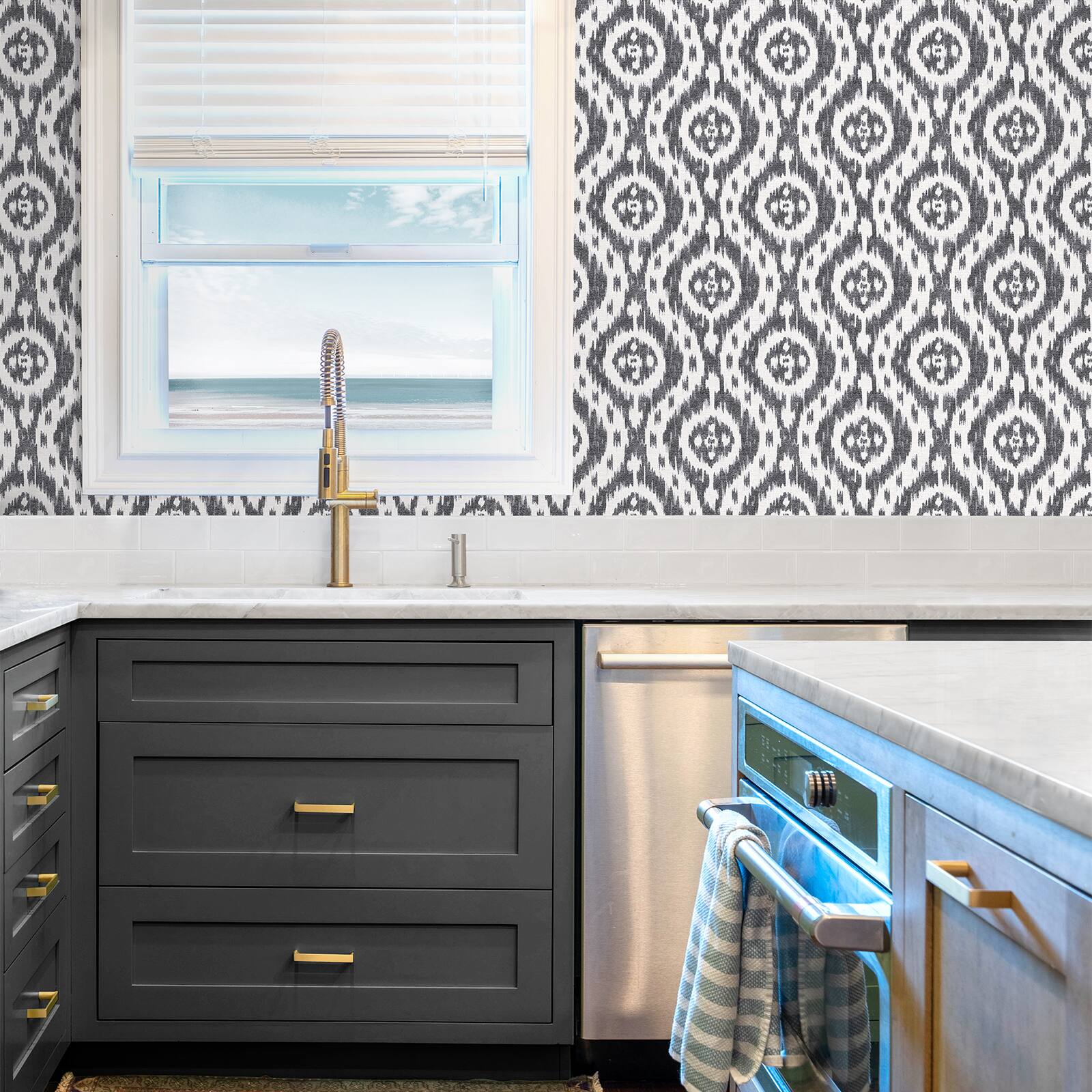 Surface Style Ikat Tracery Peel & Stick Wallpaper