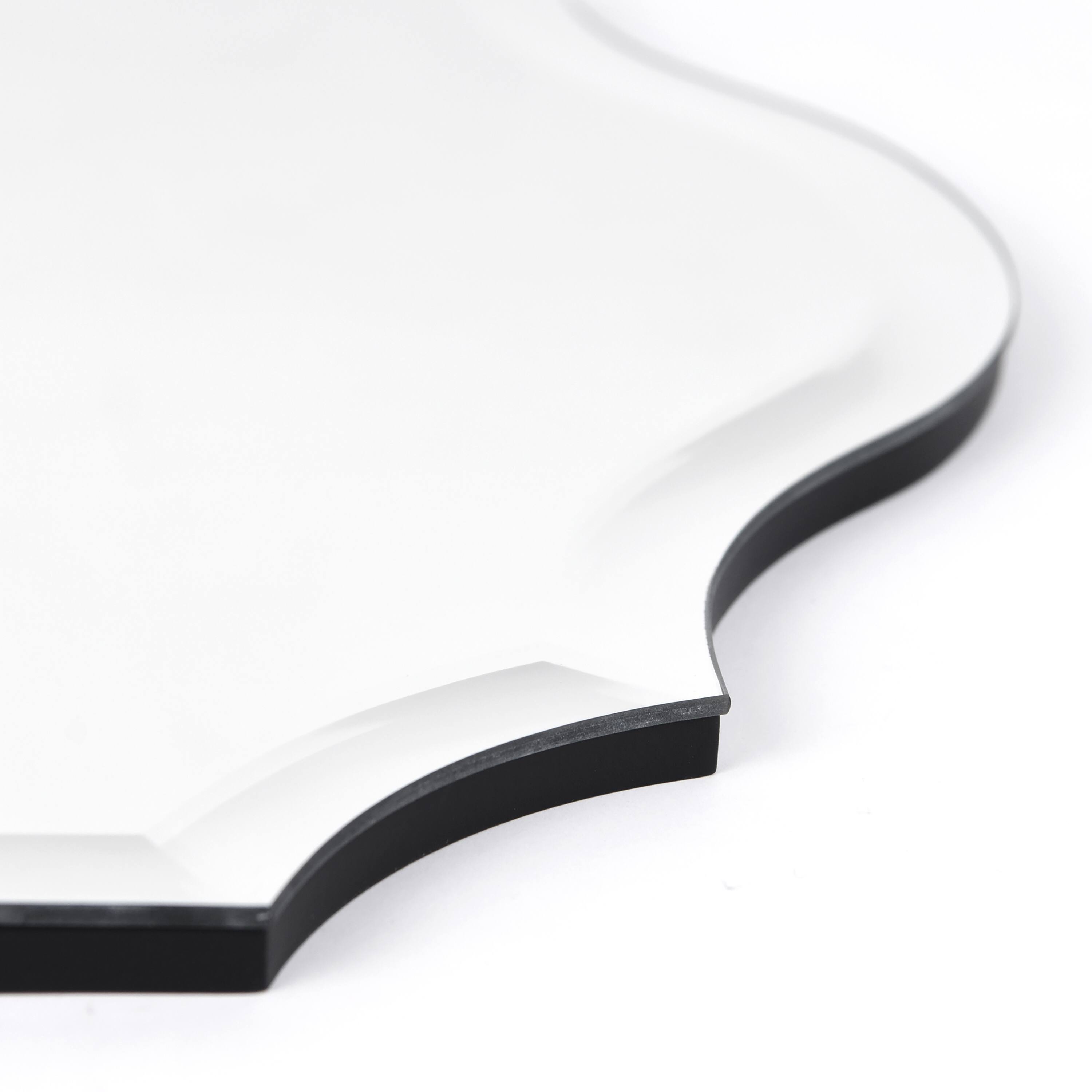 Empire Art Direct Scalloped & Beveled Oblong Frameless Wall Mirror
