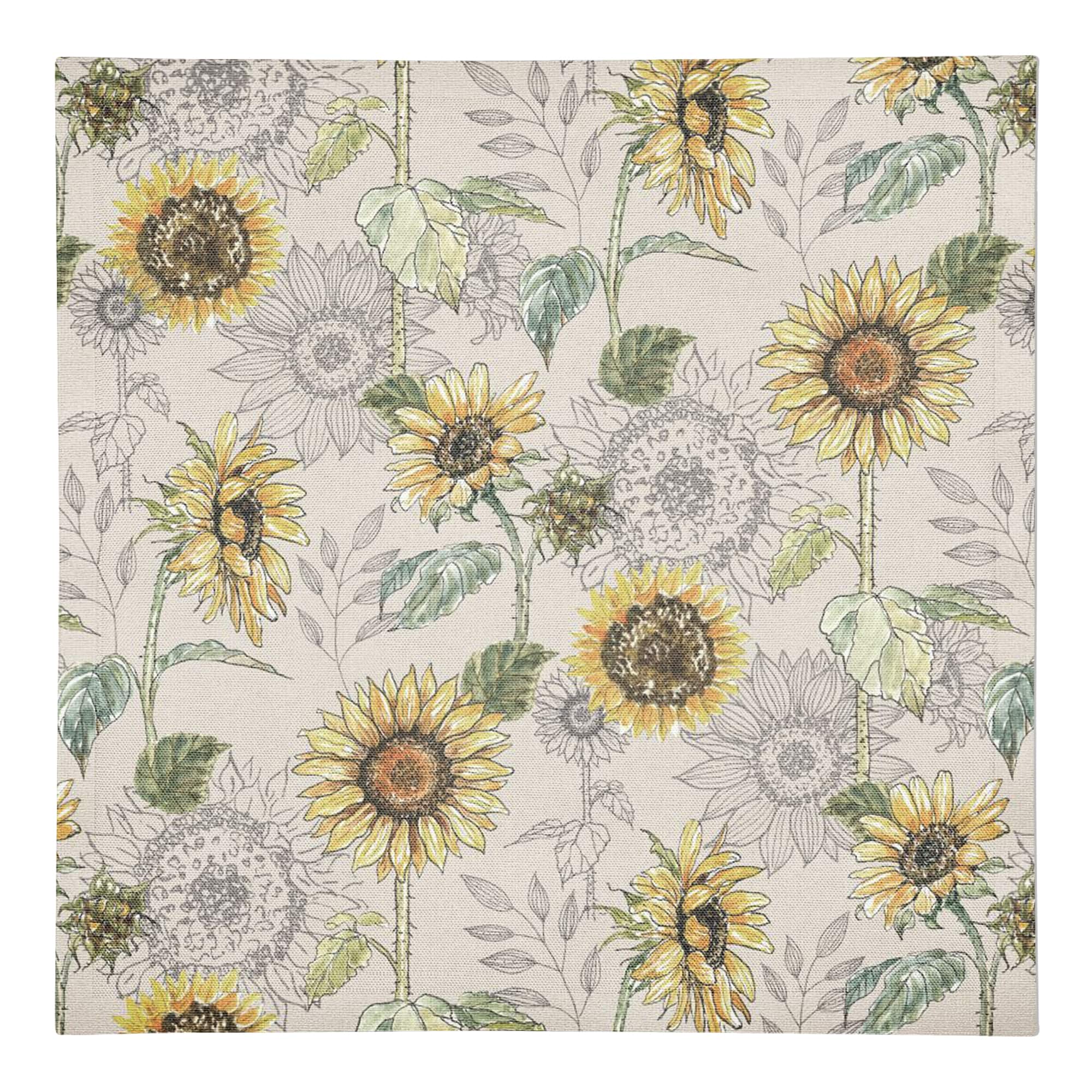 Sunflower Pattern Cotton Twill Napkin