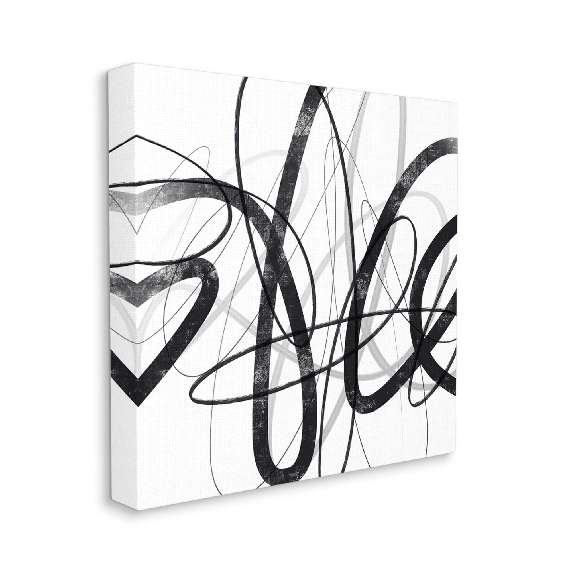 Stupell Industries Abstract Fluid Brush Strokes Distressed Pattern Wall Art