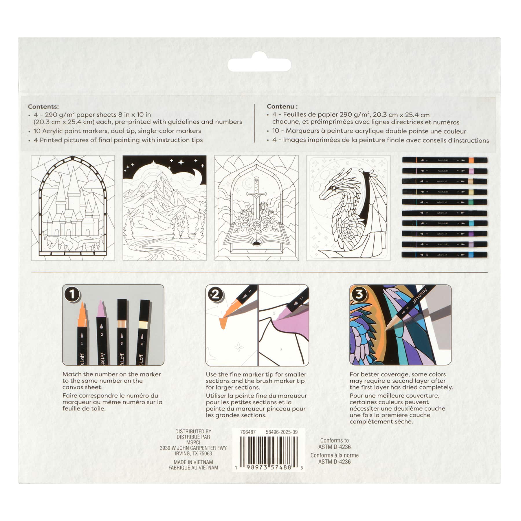 Starlight Dragon Paint Marker-by-Number Kit by Artist's Loft®