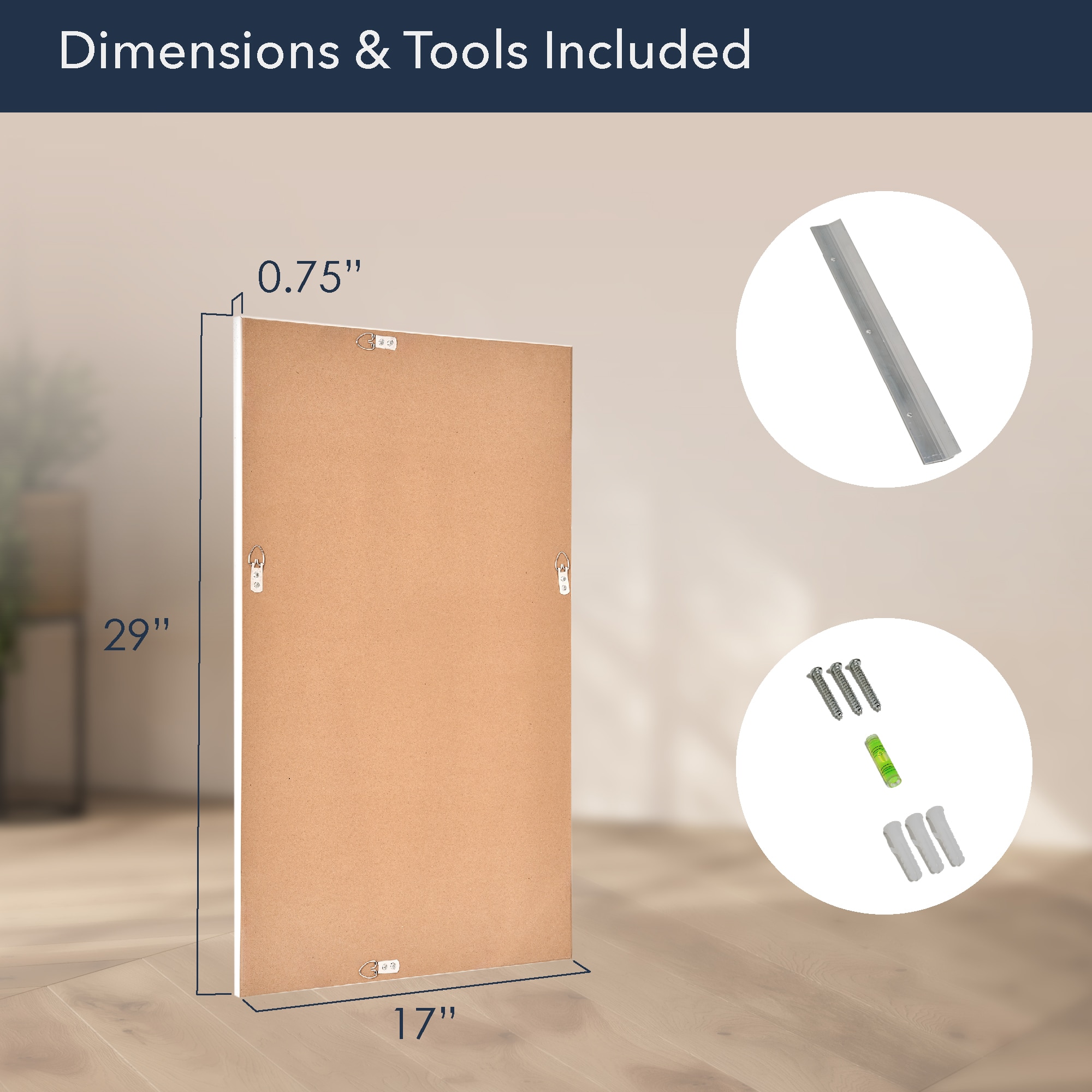 Head West 29" Chrome Textured Frame Accent Wall Mirror