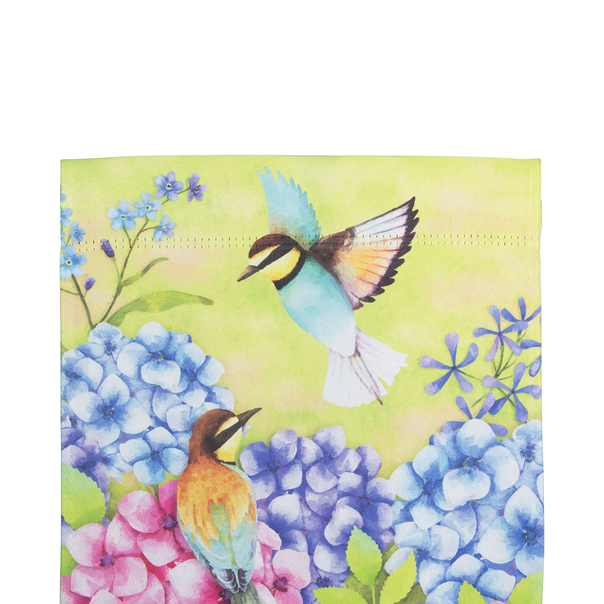Welcome Floral Hummingbird Outdoor Garden Flag 12.5" x 18"