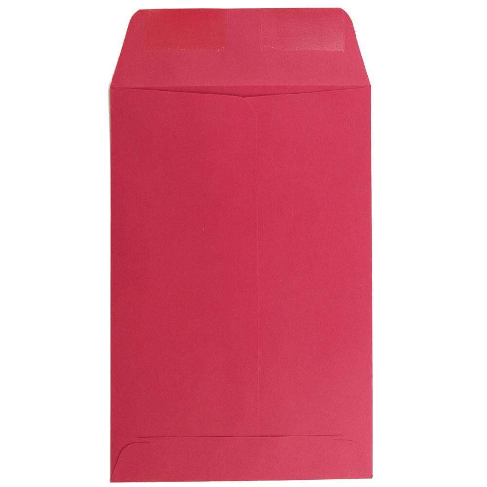 JAM Paper 6" x 9" Brite Hue Christmas Red Open End Catalog Envelopes