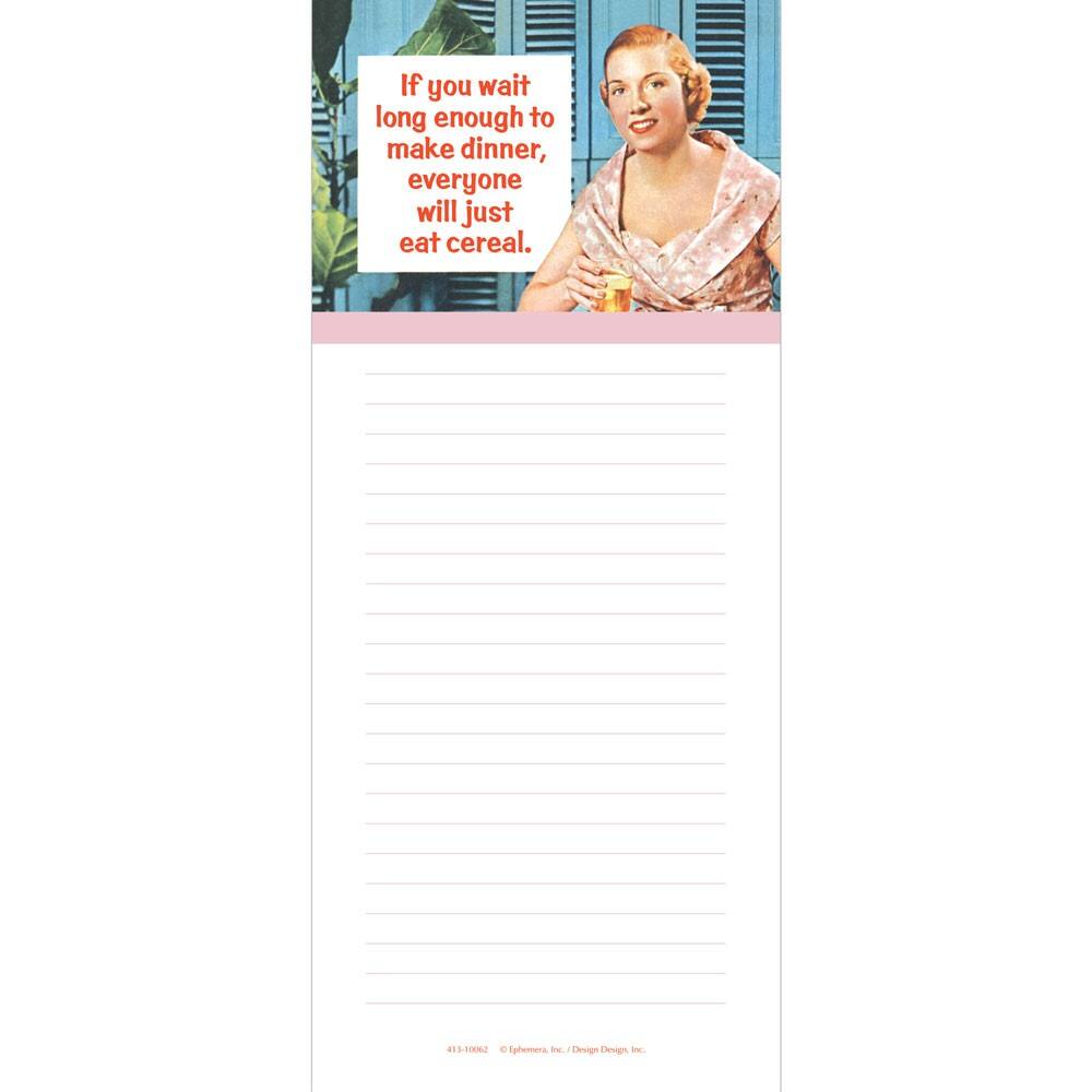JAM Paper Everyone Will Just Eat Cereal Magnetic Shopping List Pads, 2ct.