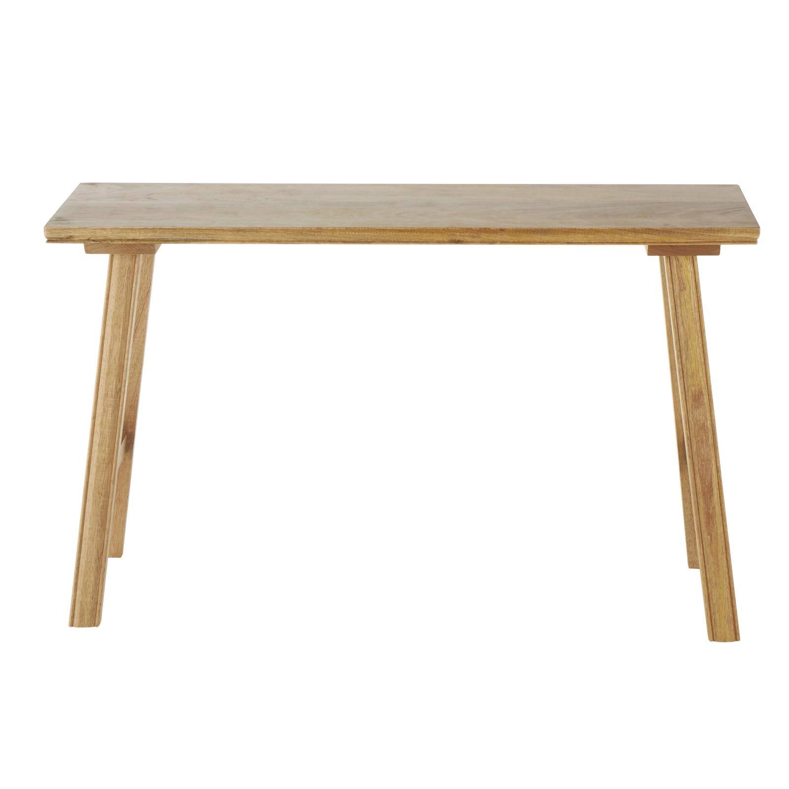 42" Brown Mango Wood Handmade Traditional Home Bench