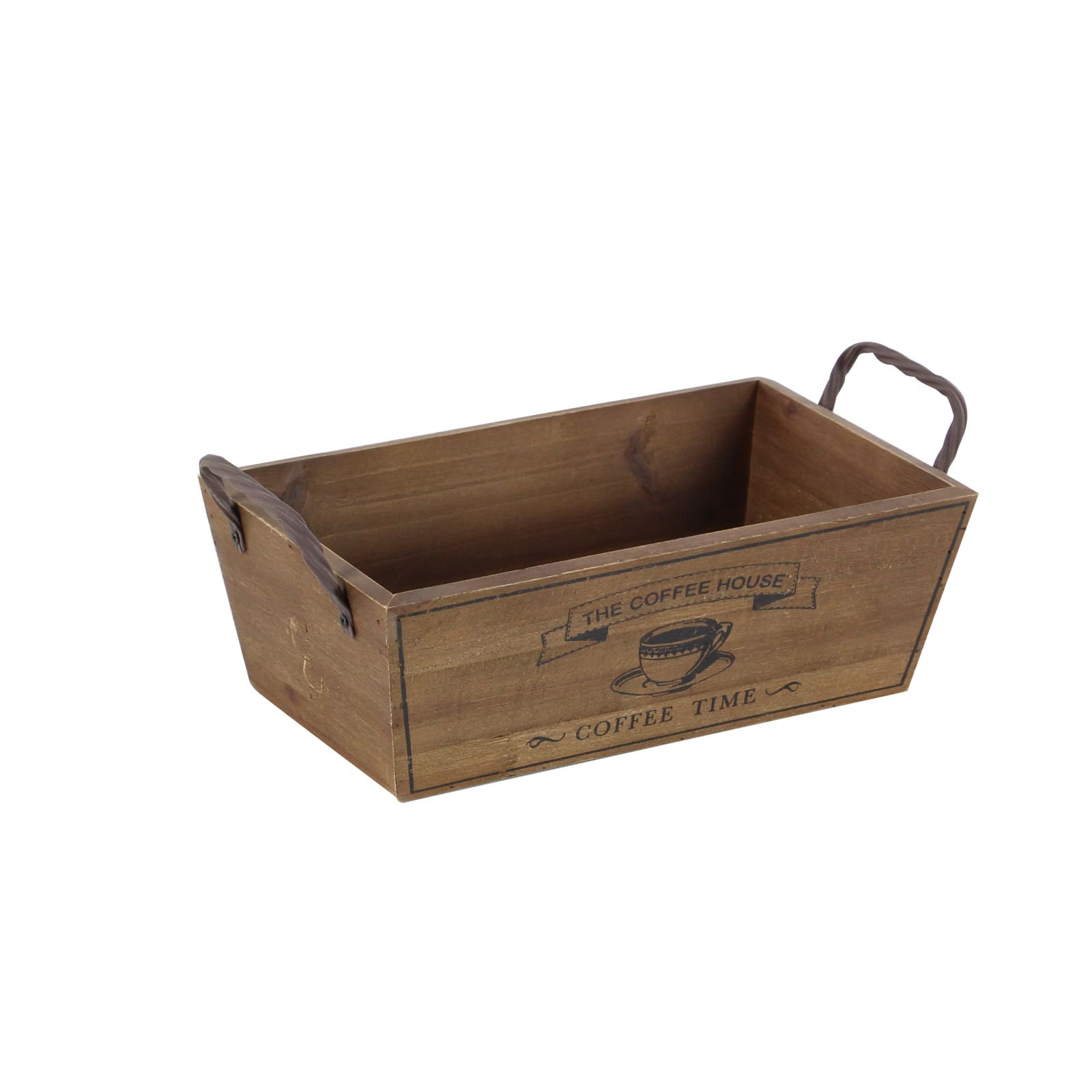 Natural Brown Wood Farmhouse Tray Set