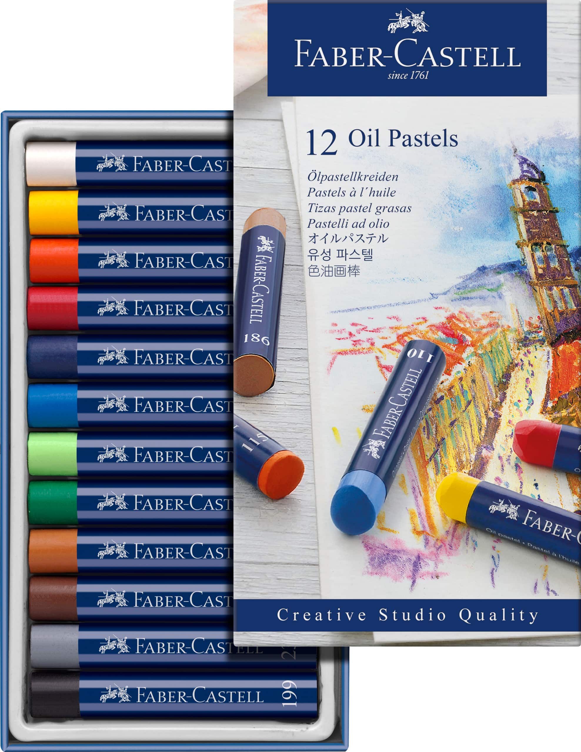Faber Castell 12 Colour Oil Pastel Set