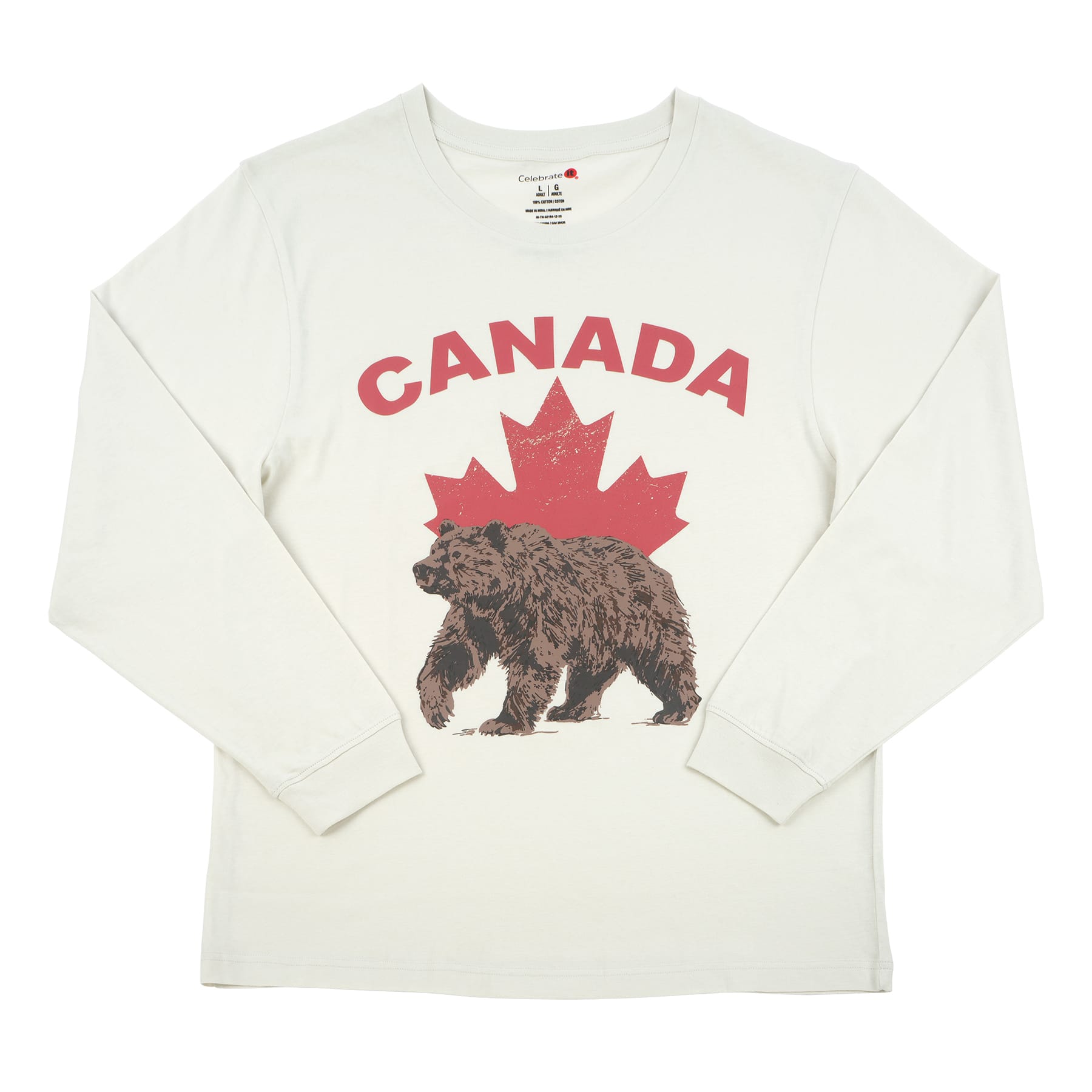 Canada Day Long Sleeve Adut T-Shirt by Celebrate It™, Size: X