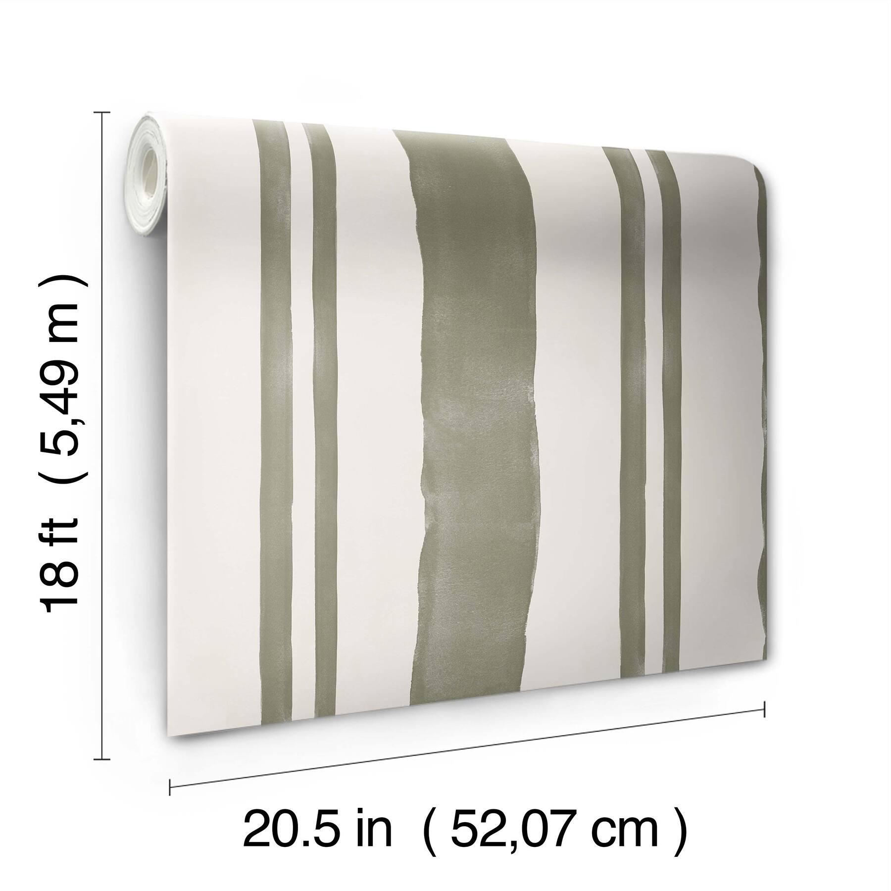 RoomMates Mr. Kate Winston Watercolor Stripe Peel & Stick Wallpaper