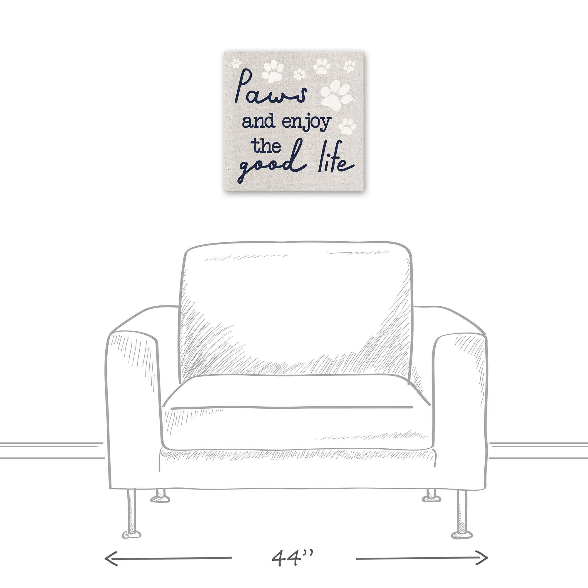 Paws & Enjoy the Good Life Canvas Wall Art