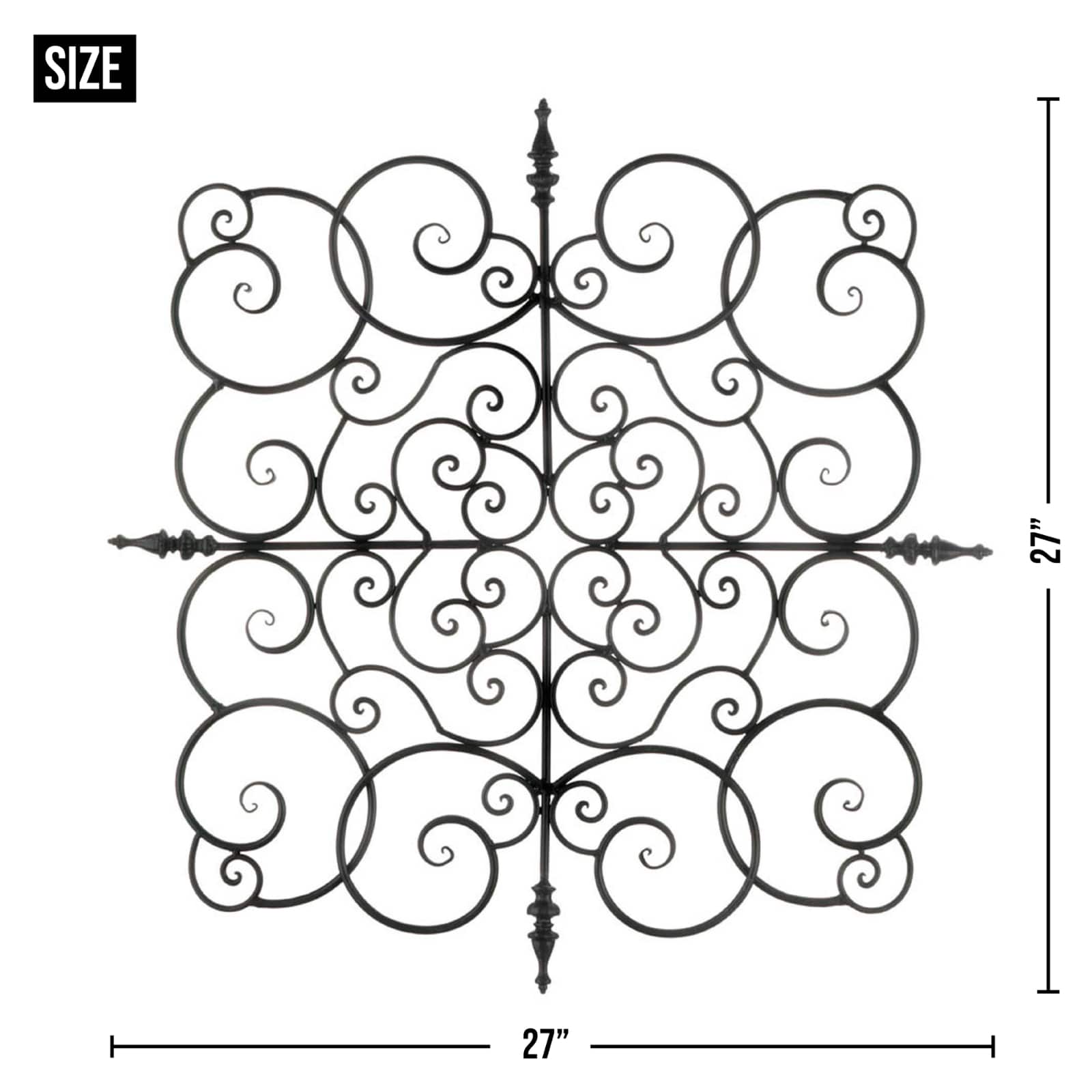 Square Fleur-De-Lis Wall Plaque