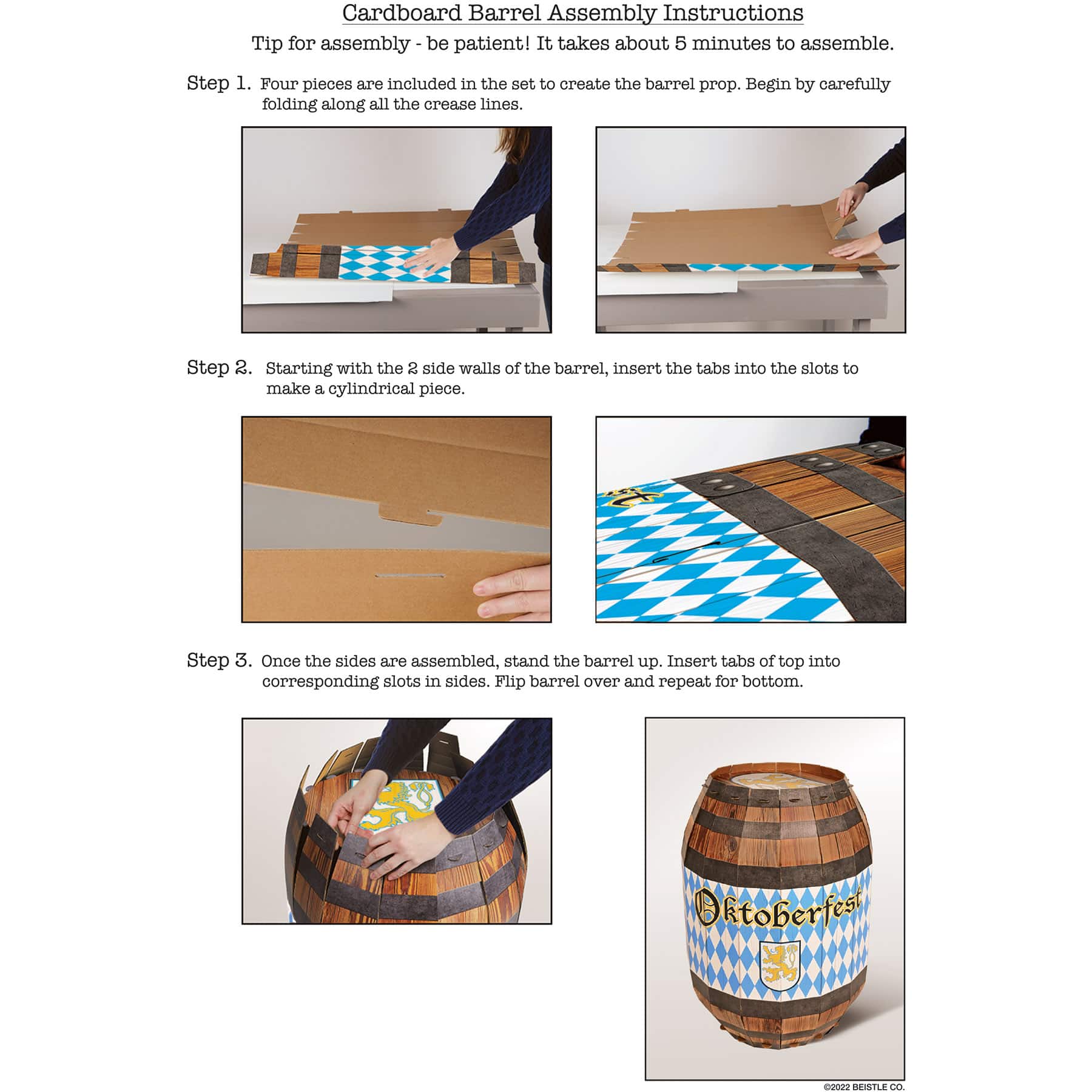 Beistle 33" x 22.75" 3D Oktoberfest Barrel Prop