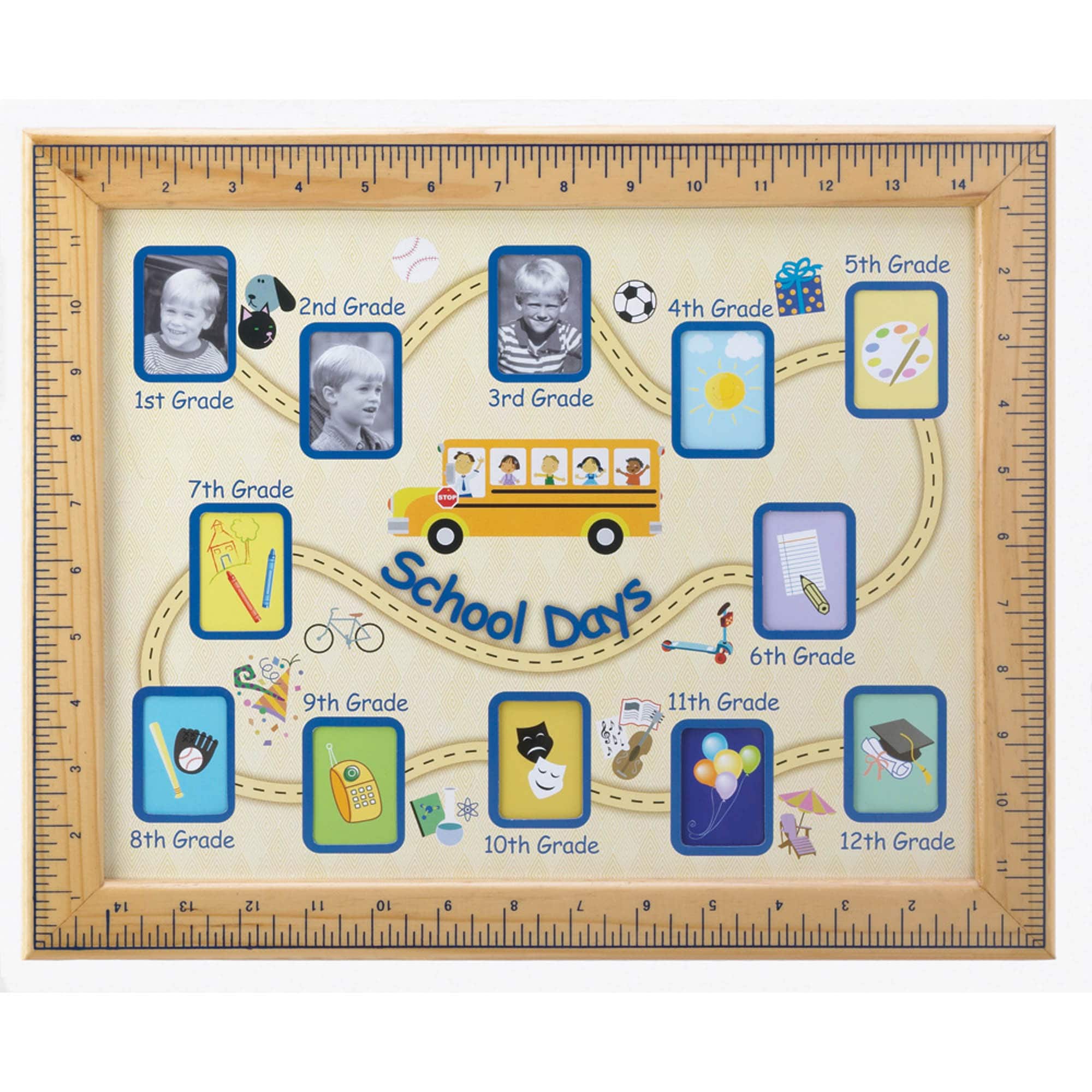 12 Opening Class 1-12 Photo School Days Wall Frame