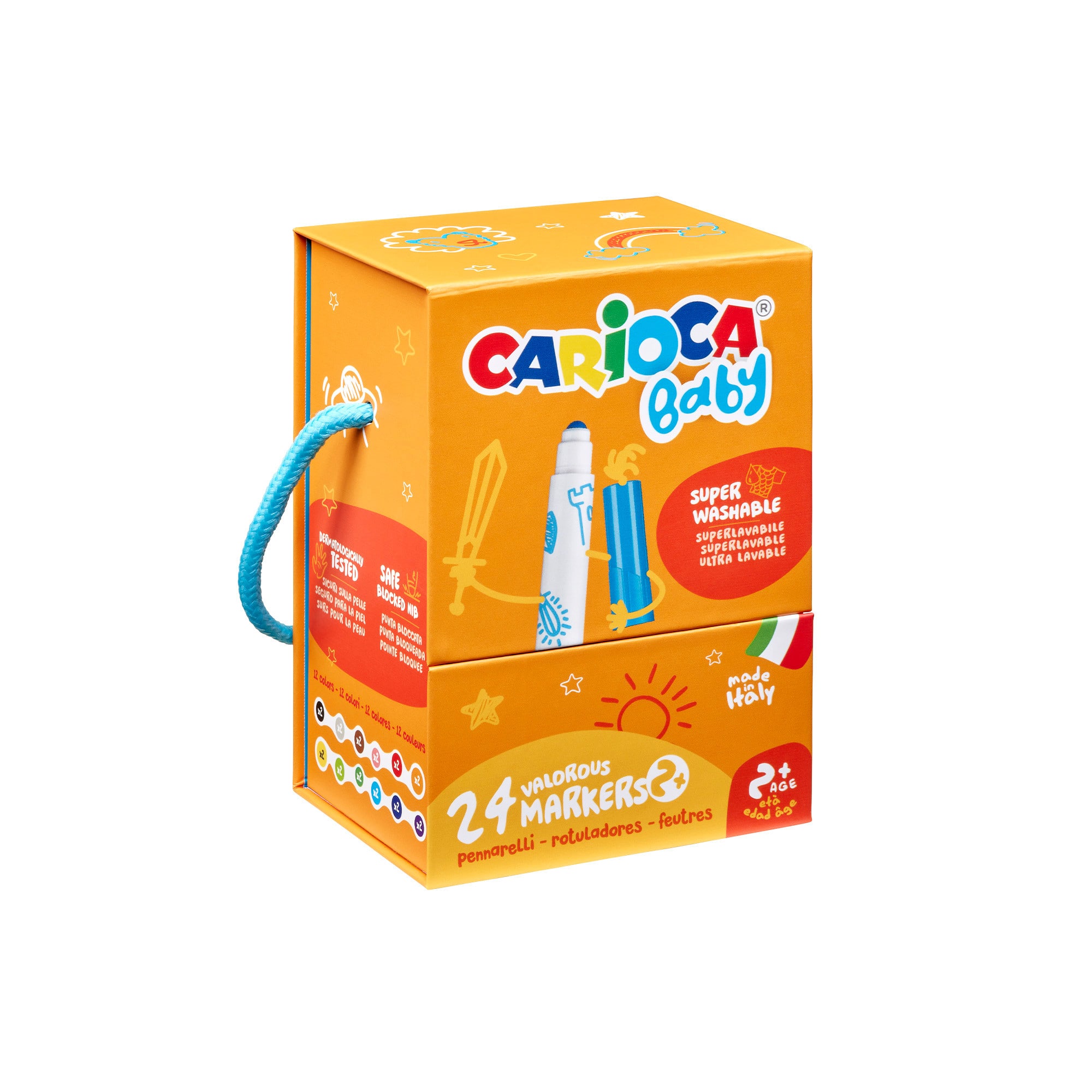 CARIOCA® Baby 24 Color Valorous Washable Markers Hard Box