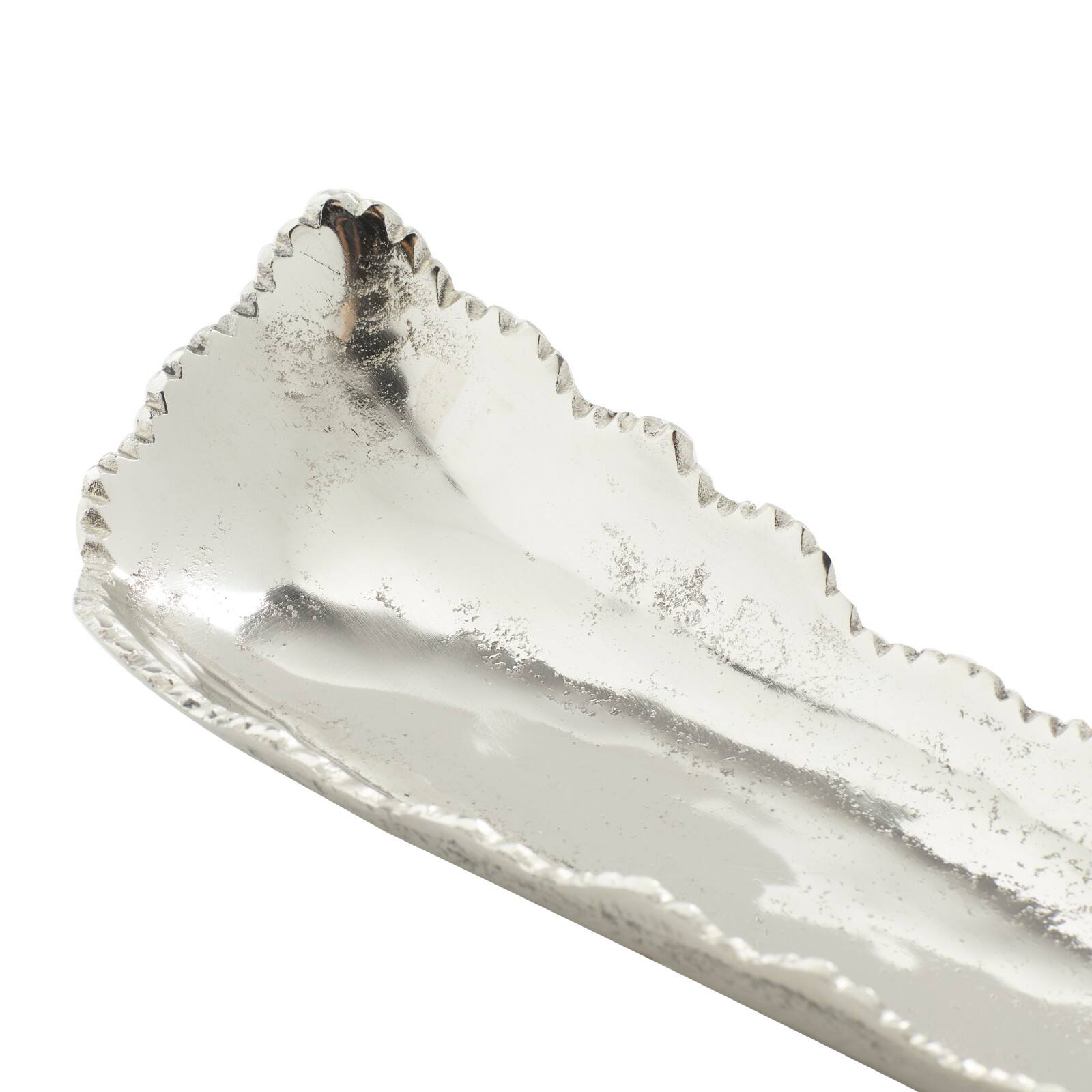 Silver Aluminum Contemporary Tray