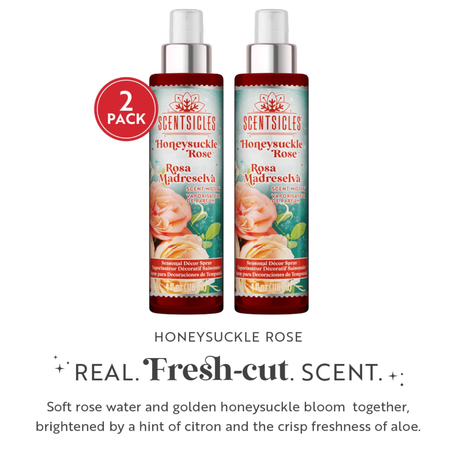 Scentsicles Scent Mister Honeysuckle Rose, 2 pack