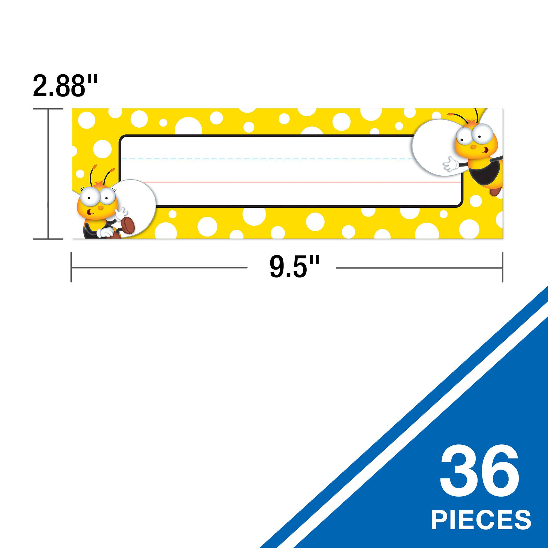 Carson Dellosa® 9.5" x 2.75" Education Grades PK-5 Buzz-Worthy Bees Nameplates, 216ct.