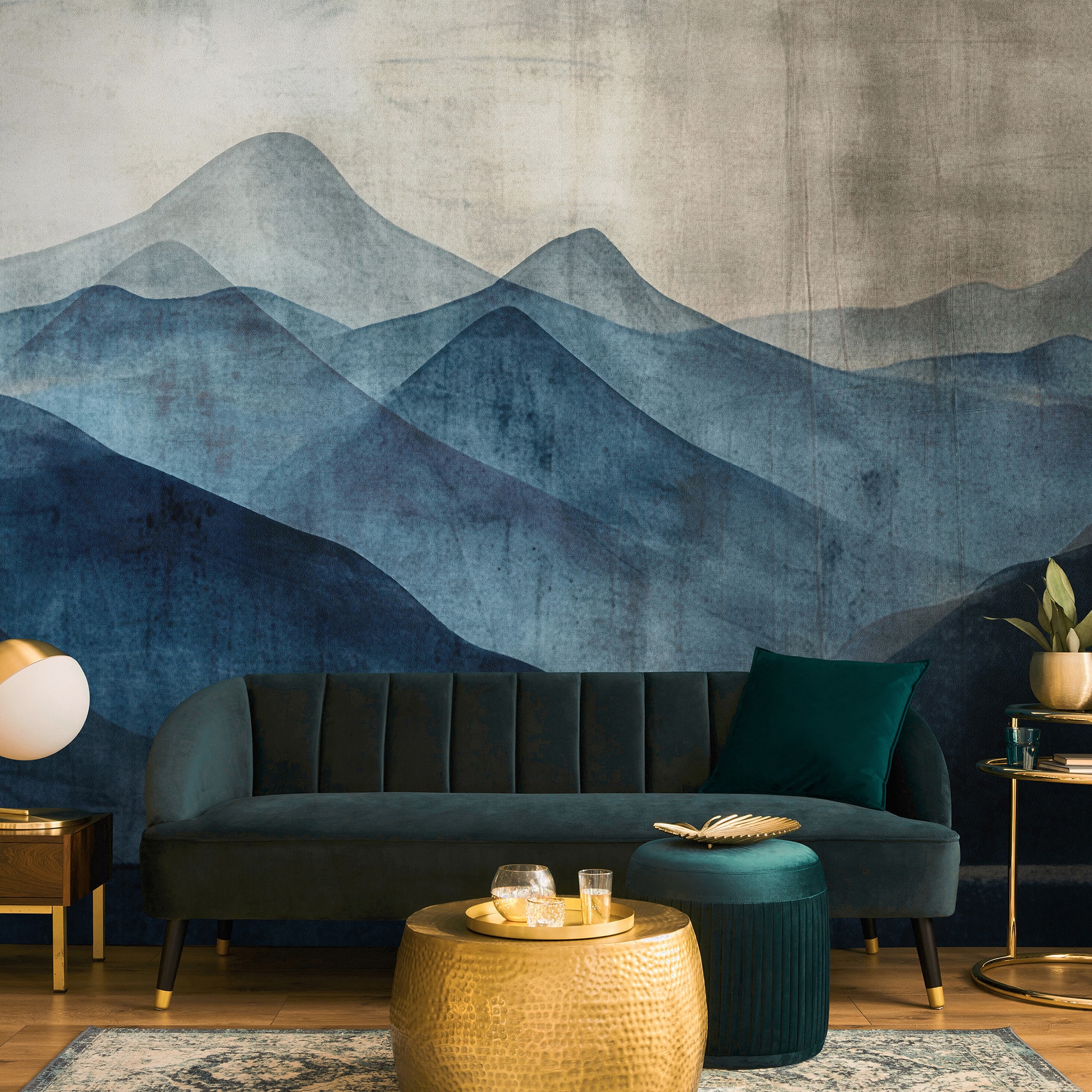 Designs Direct Indigo Silence Blue Wall Mural