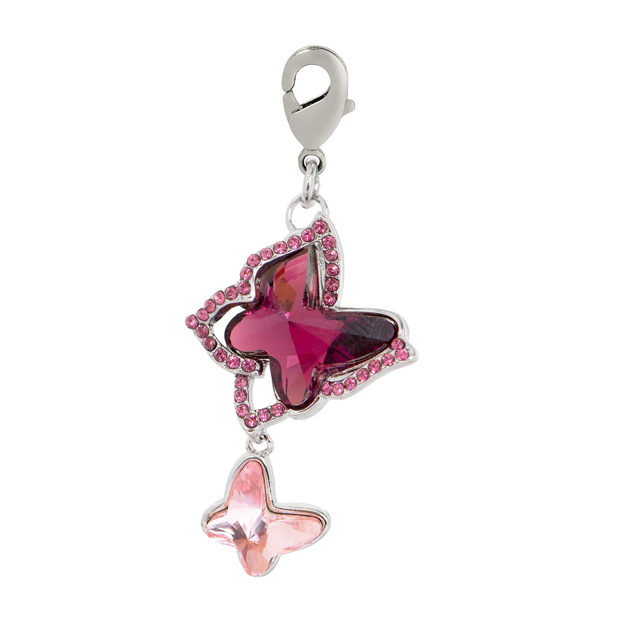 Double Butterfly Austrian Crystal Charm by Bead Landing™