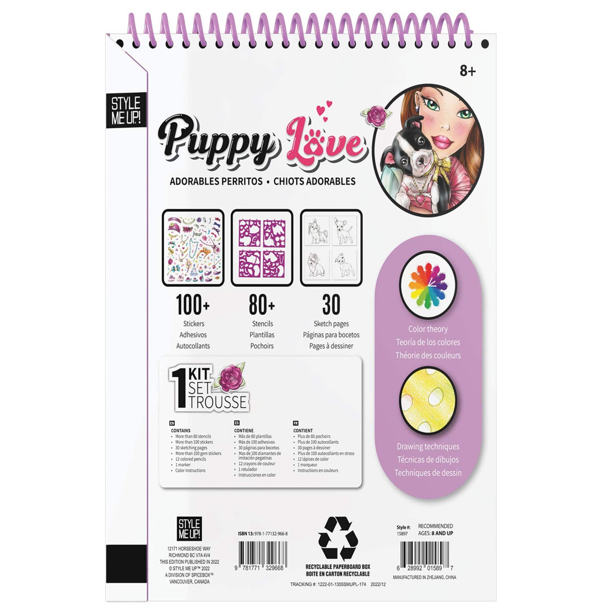 Style Me Up! Puppy Love Sketch Art Kit