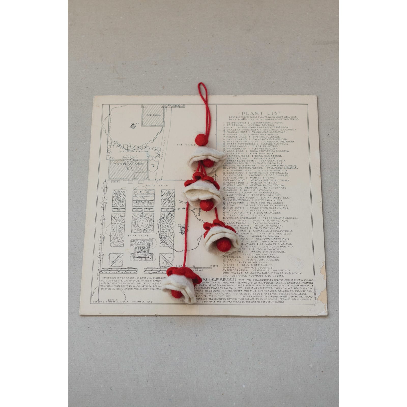 Hello Honey® 7.5" Wool Felt Flower Ornament