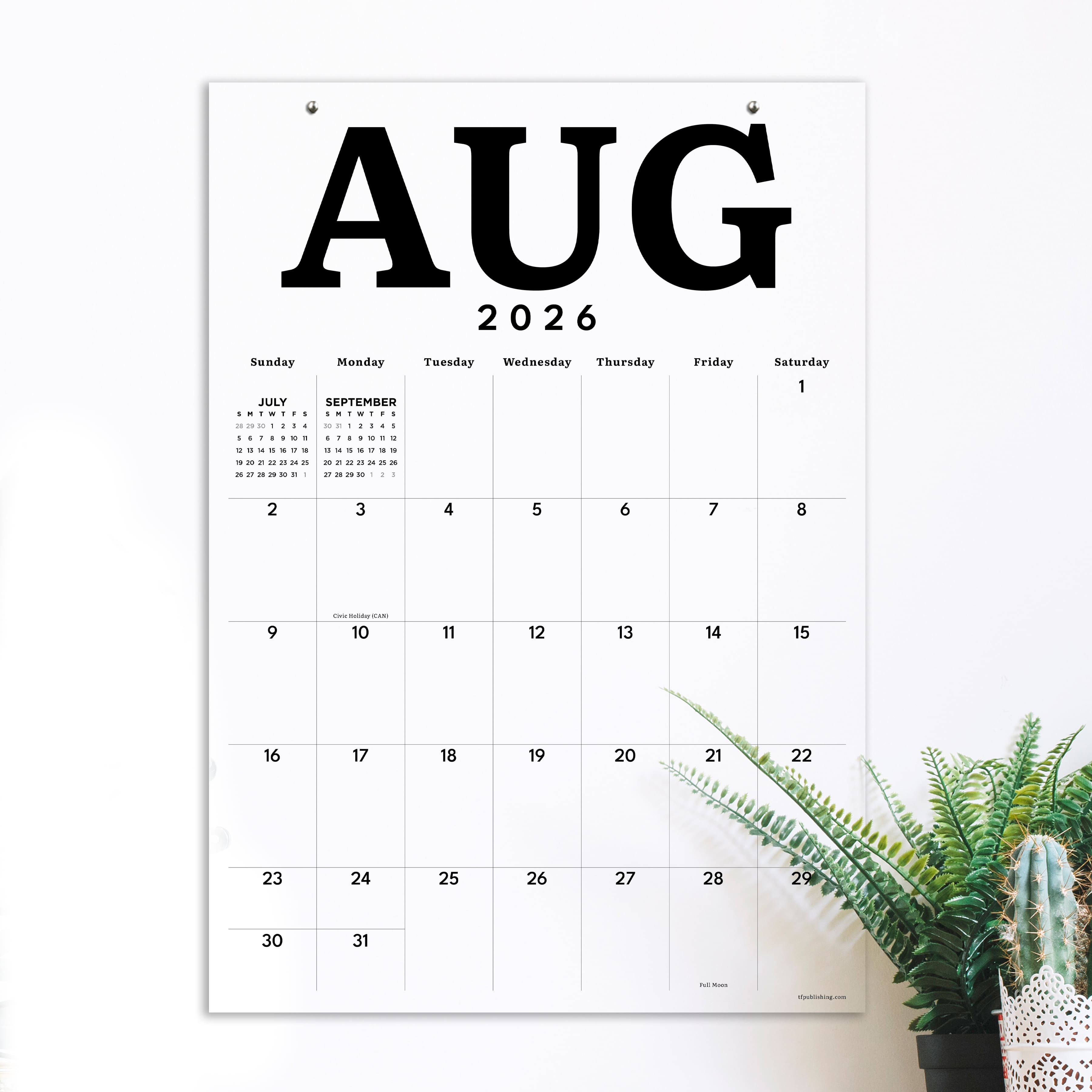 TF Publishing Medium 2026-27 Art Poster Wall Calendar