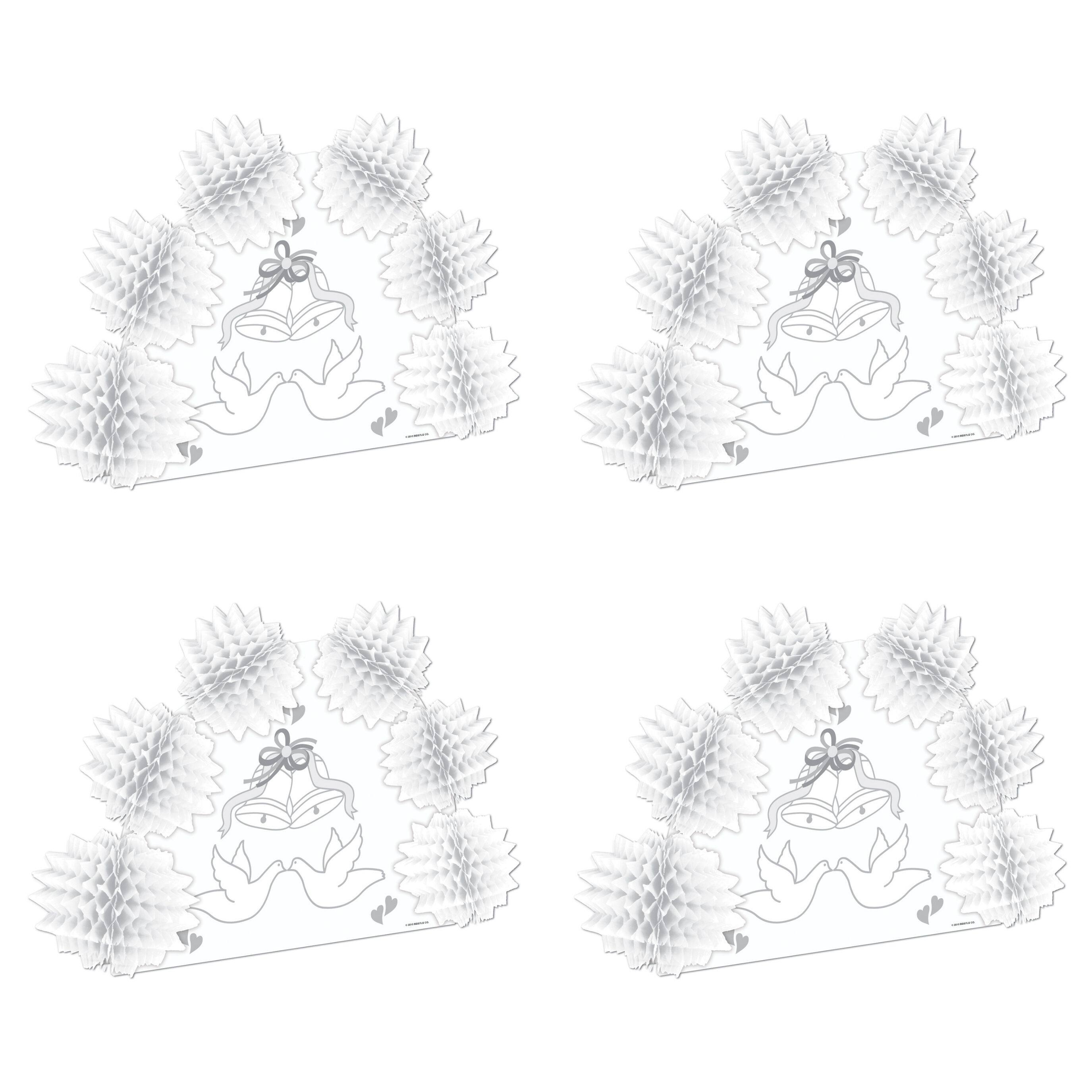 Beistle 10" White Wedding Pop-Over Centerpieces, 4ct.