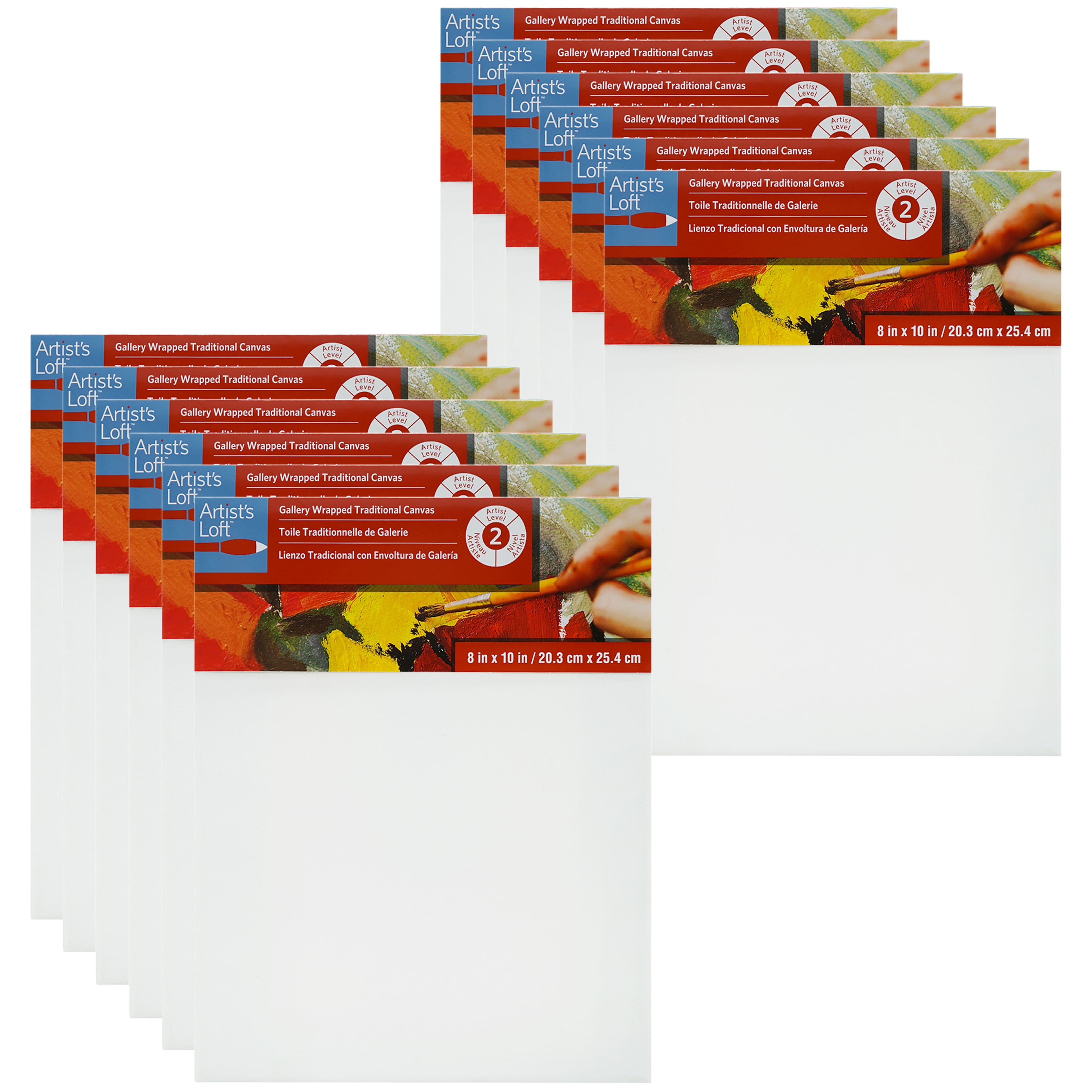 12 Pack: Level 2 Gallery Wrapped Traditional Canvas by Artist's Loft