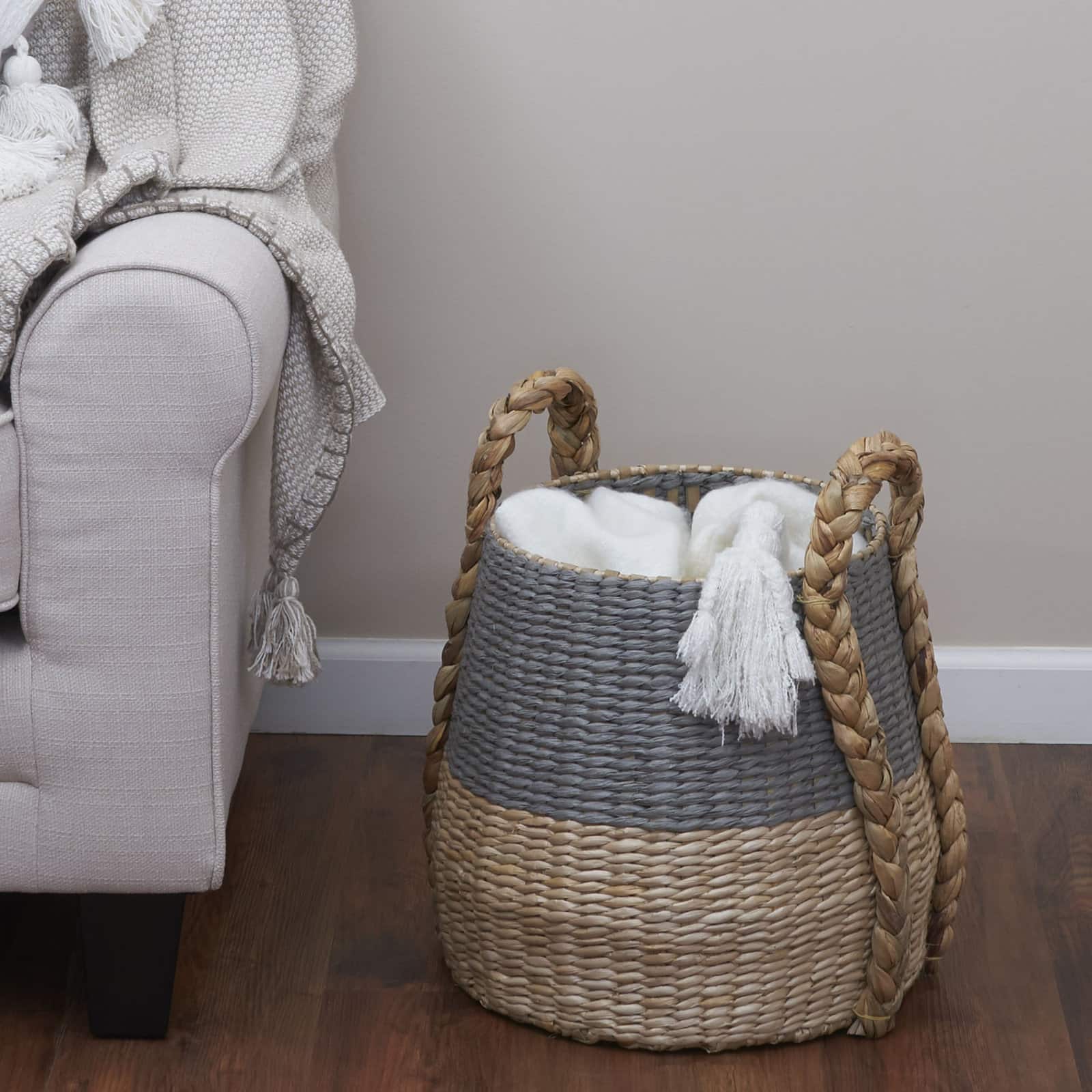 Household Essentials Cattail & Paper Terra Basket
