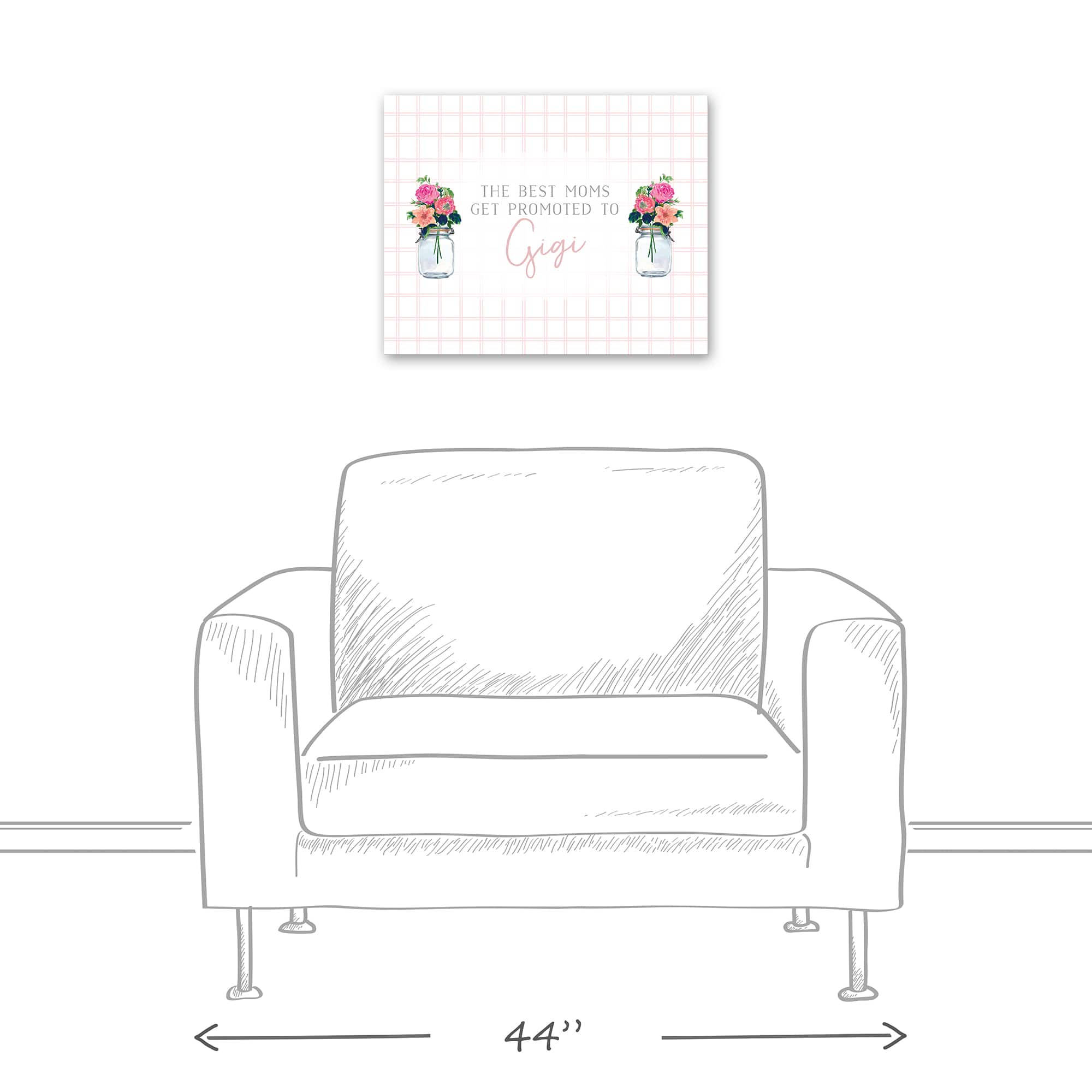 The Best Moms Get Promoted to Gigi Canvas Wall Art