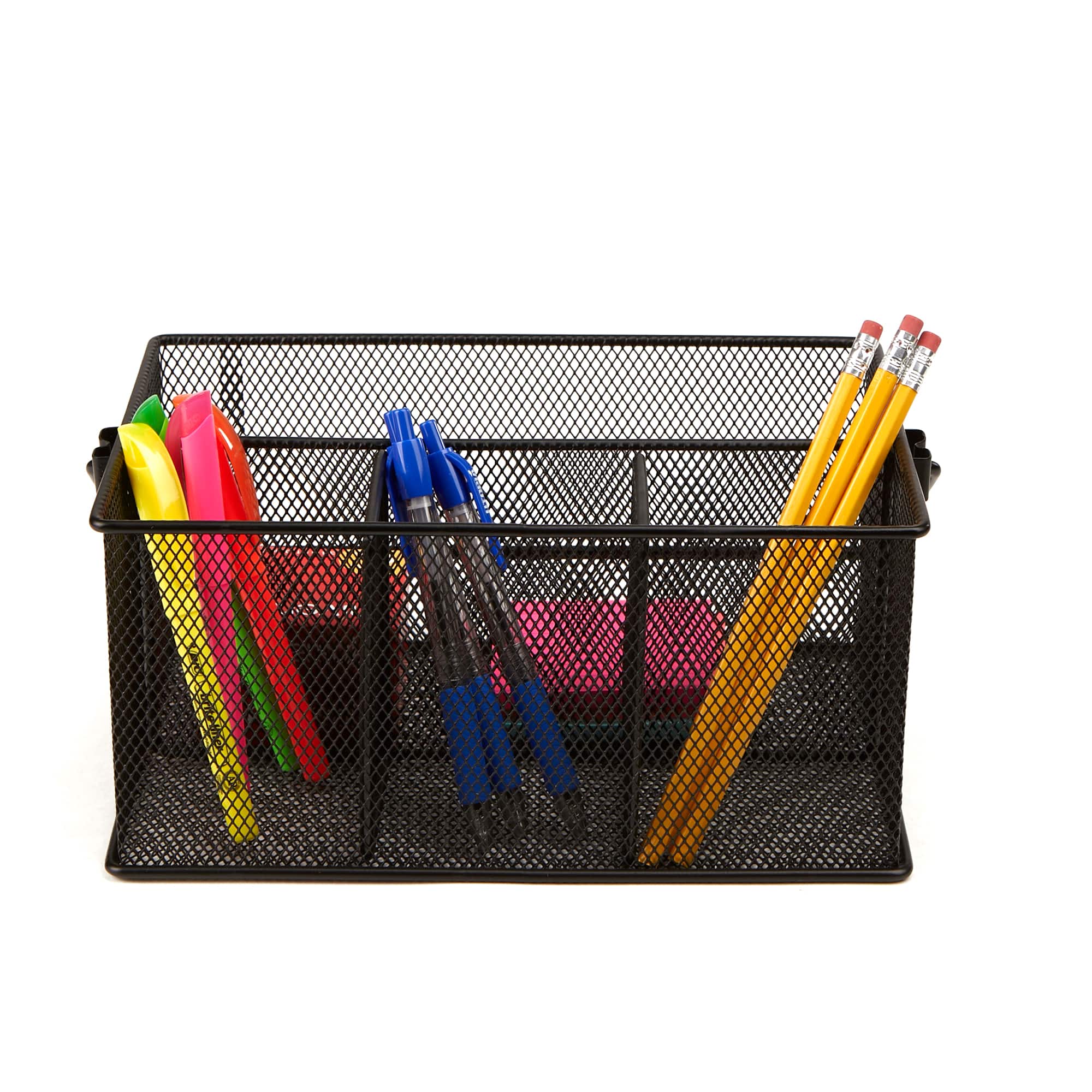 Mind Reader Black Mesh Storage Basket Organizer
