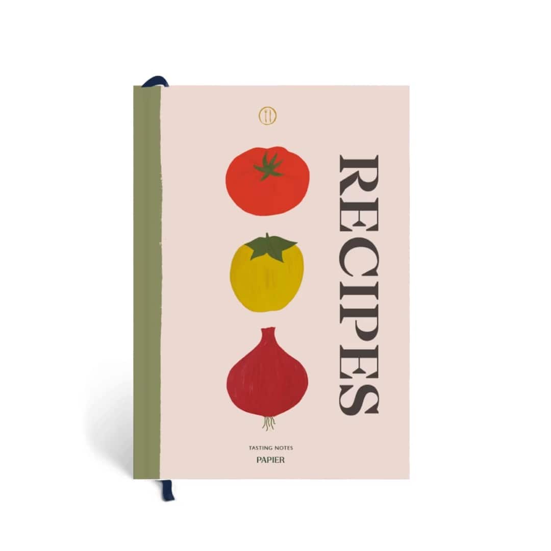 Papier 6" x 8.5" Vegetable Medley Hardcover Guided Recipe Journal