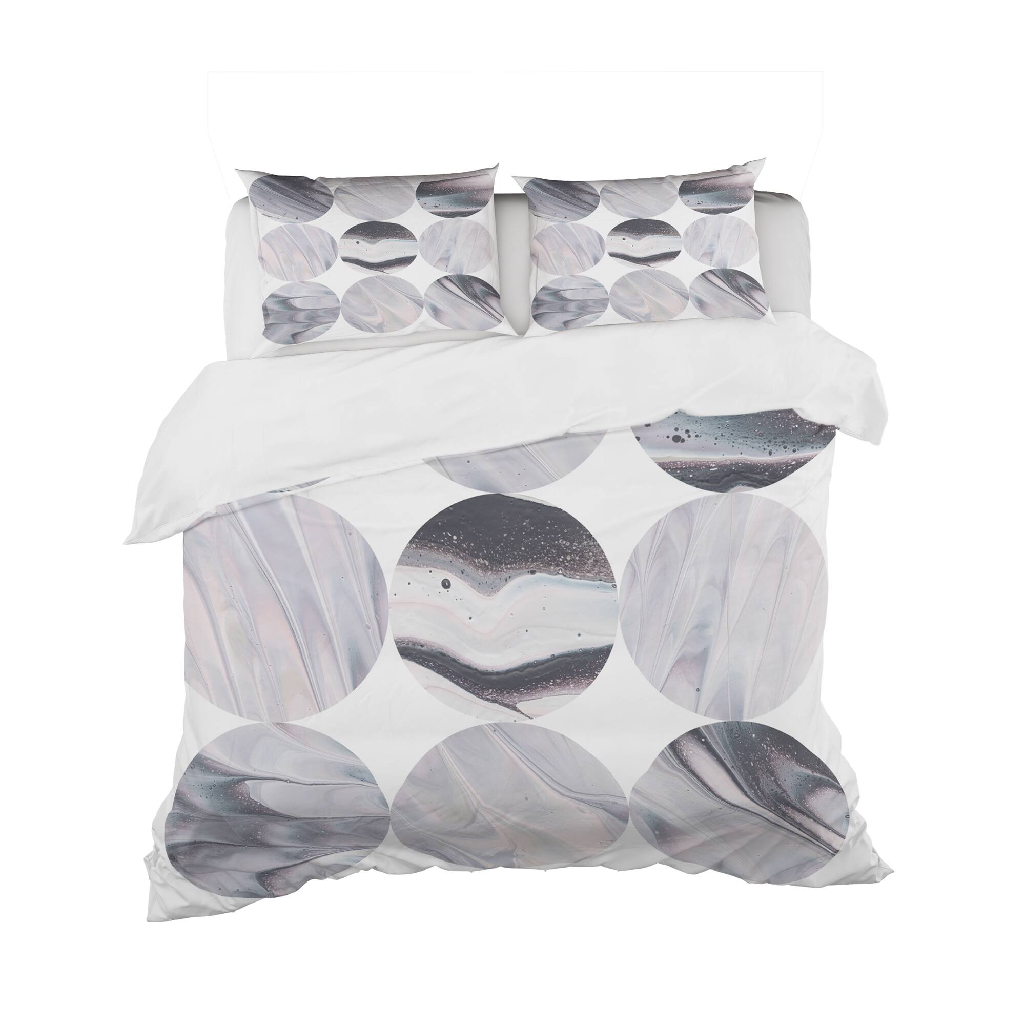 Designart 'Circle Marble III' Geometric Bedding Set