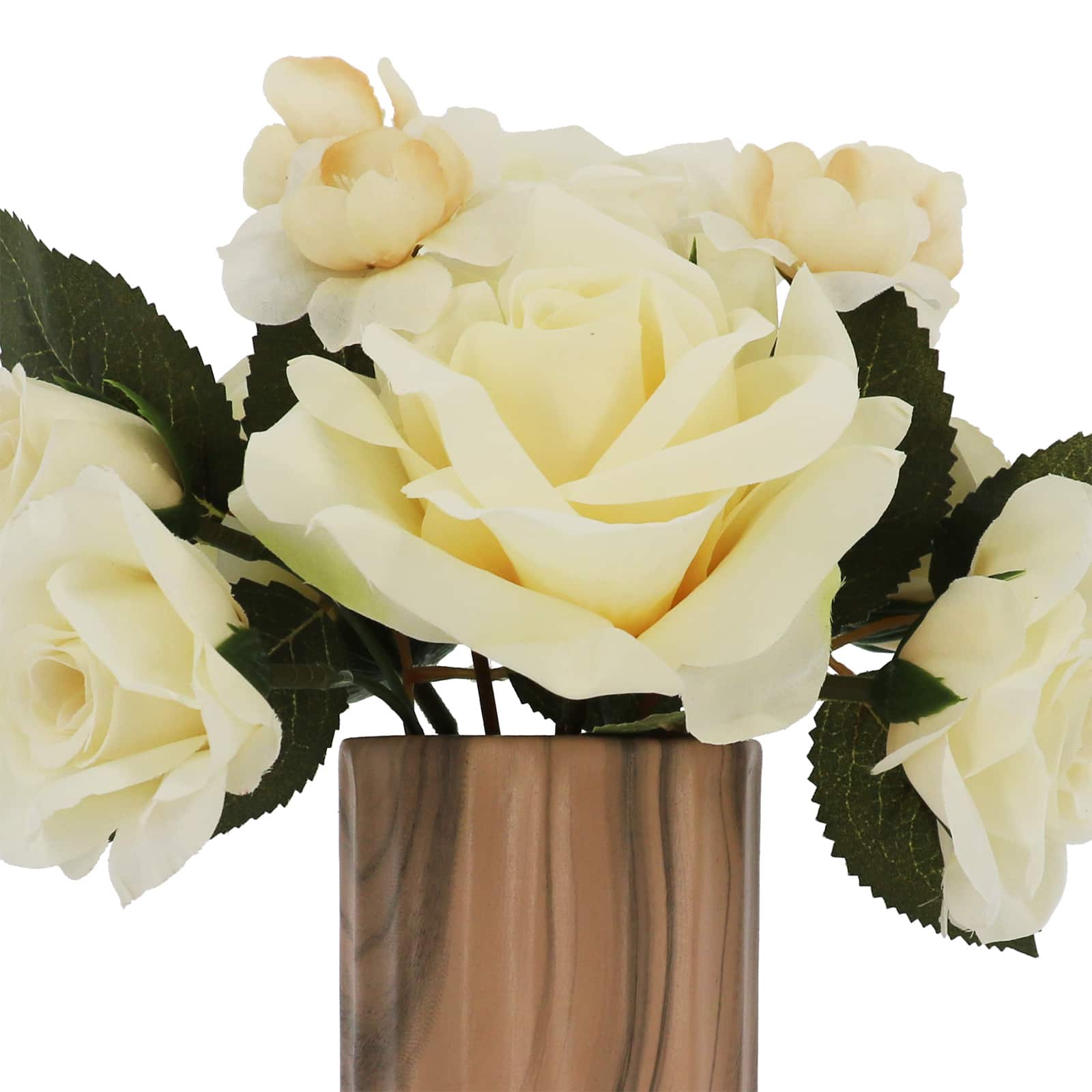 10" White Rose Ceramic Vase Tabletop Décor by Ashland®