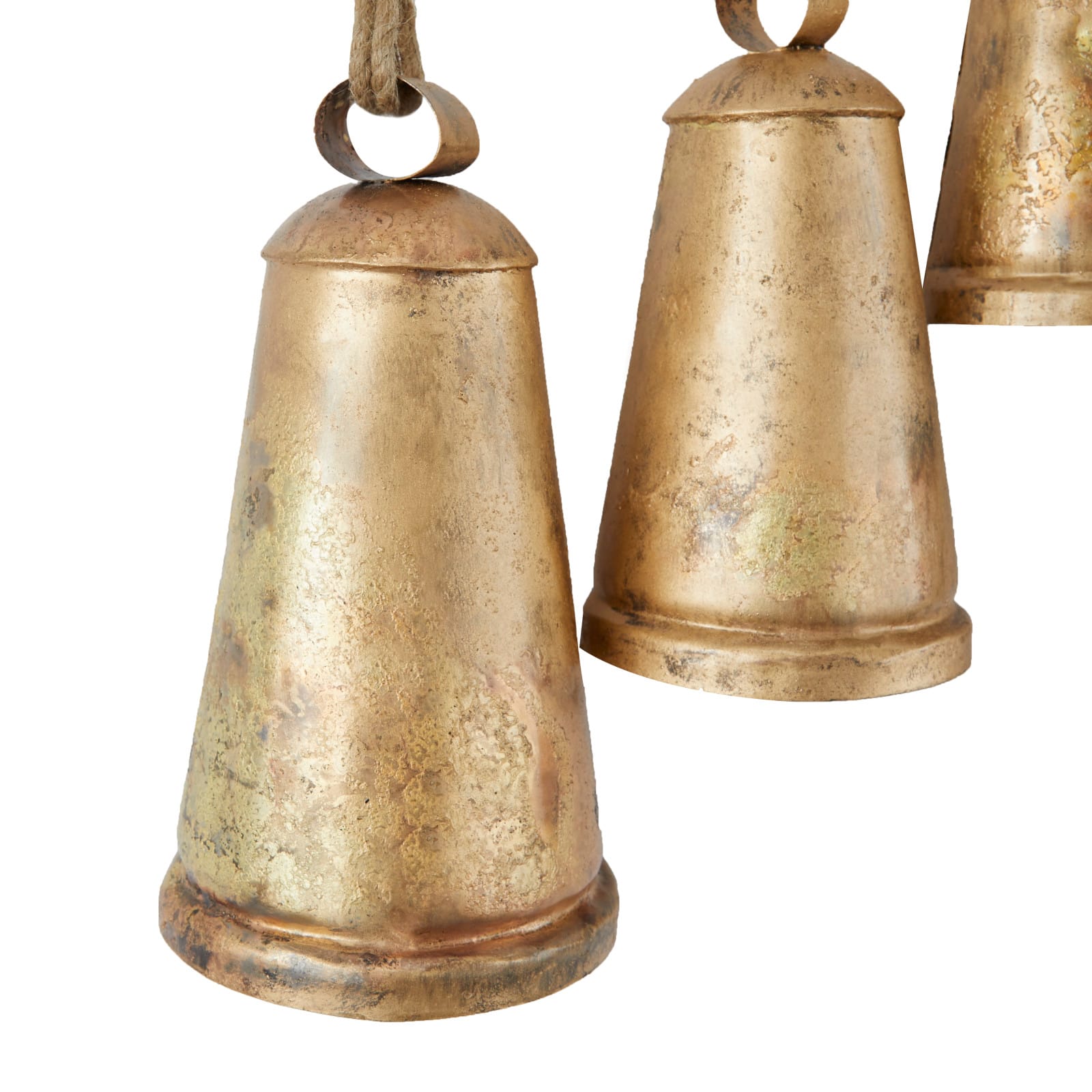 Brass Metal Bohemian Decorative Cow Bell, 48" x 5" x 28"