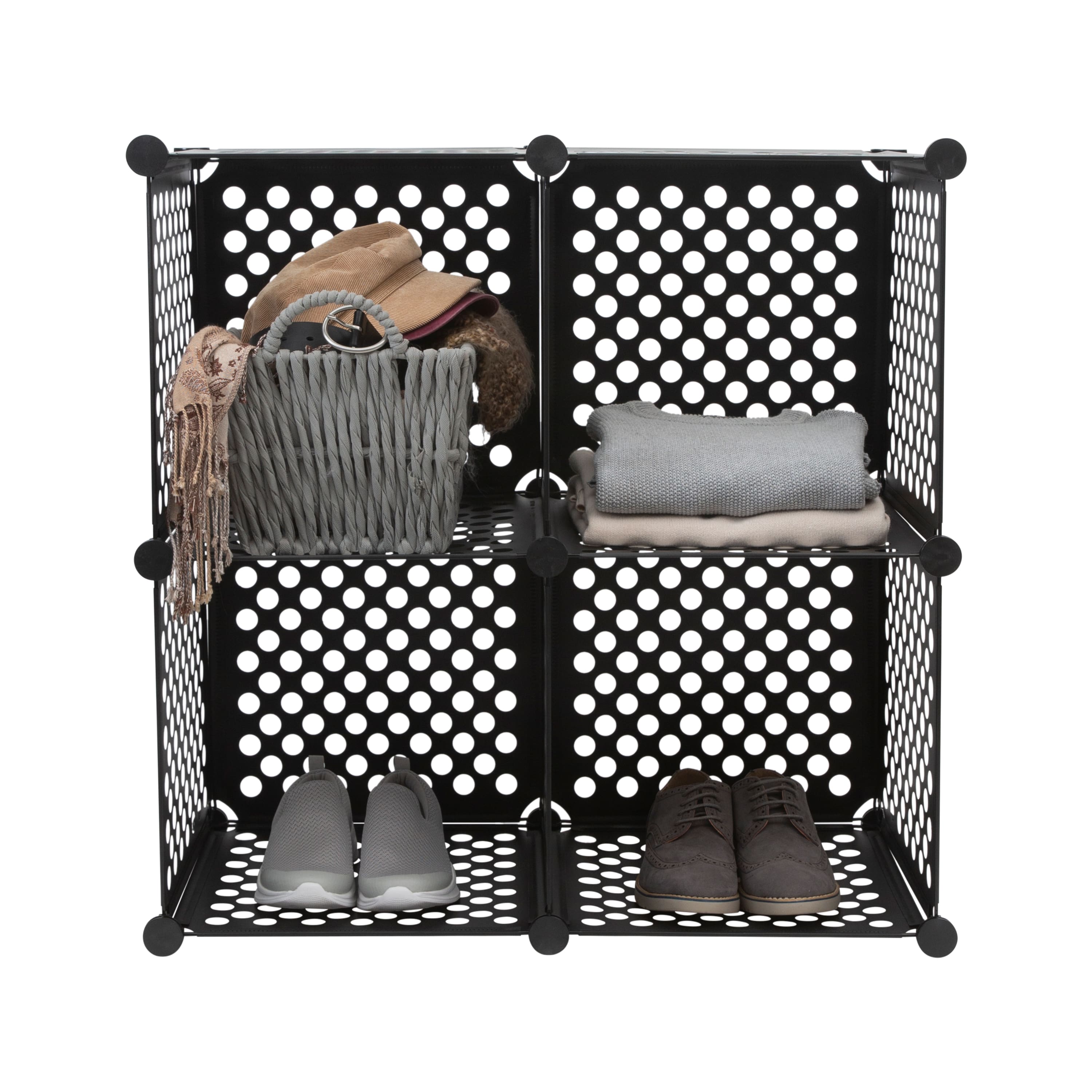 Organize It All Black Stacking Cubes, 4ct.