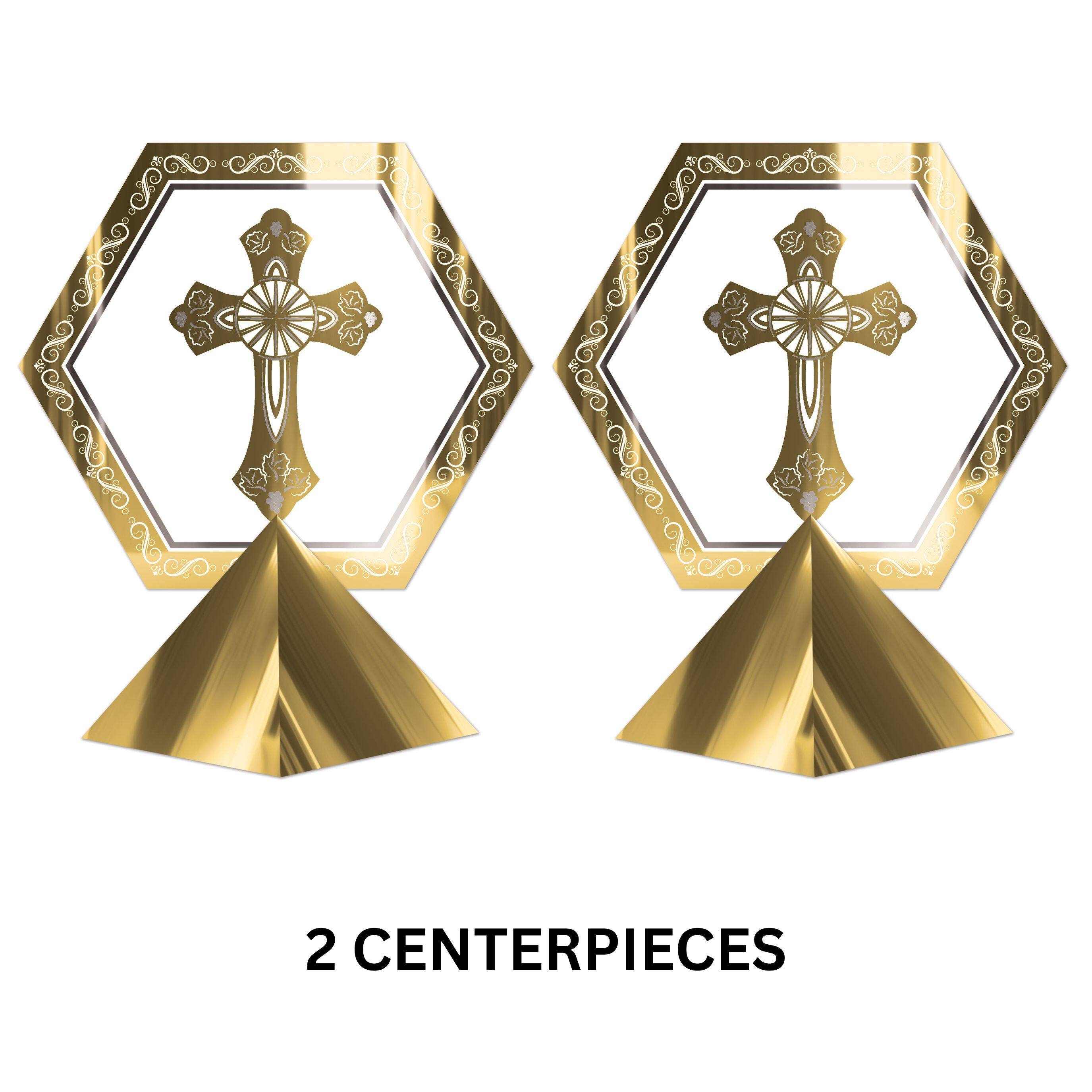 Beistle 11.5" 3D Foil Religious Centerpieces, 2ct.
