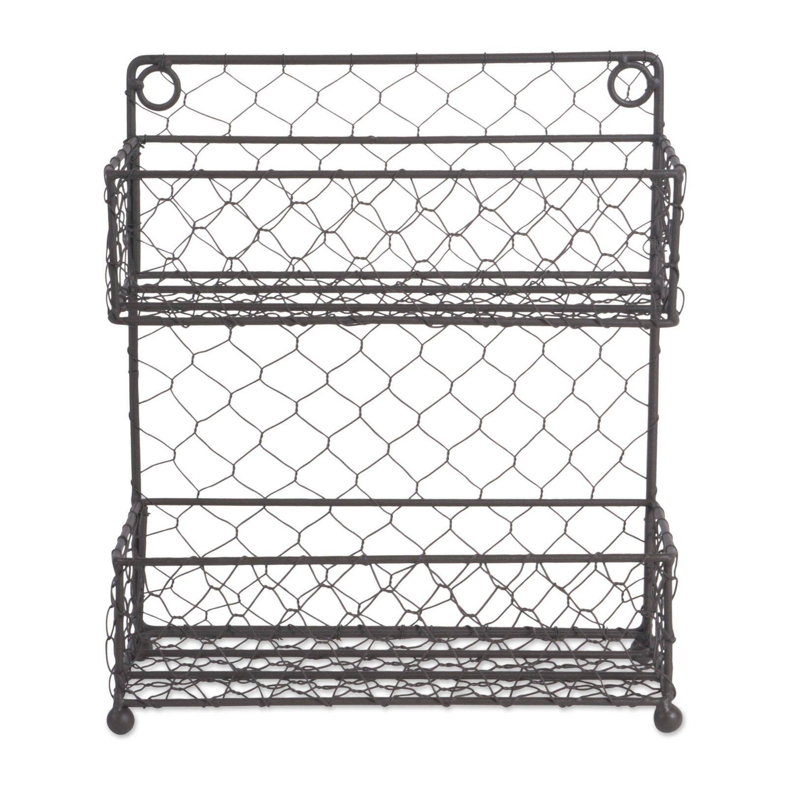DII® 11" Wide 2 Row Chicken Wire Spice Rack