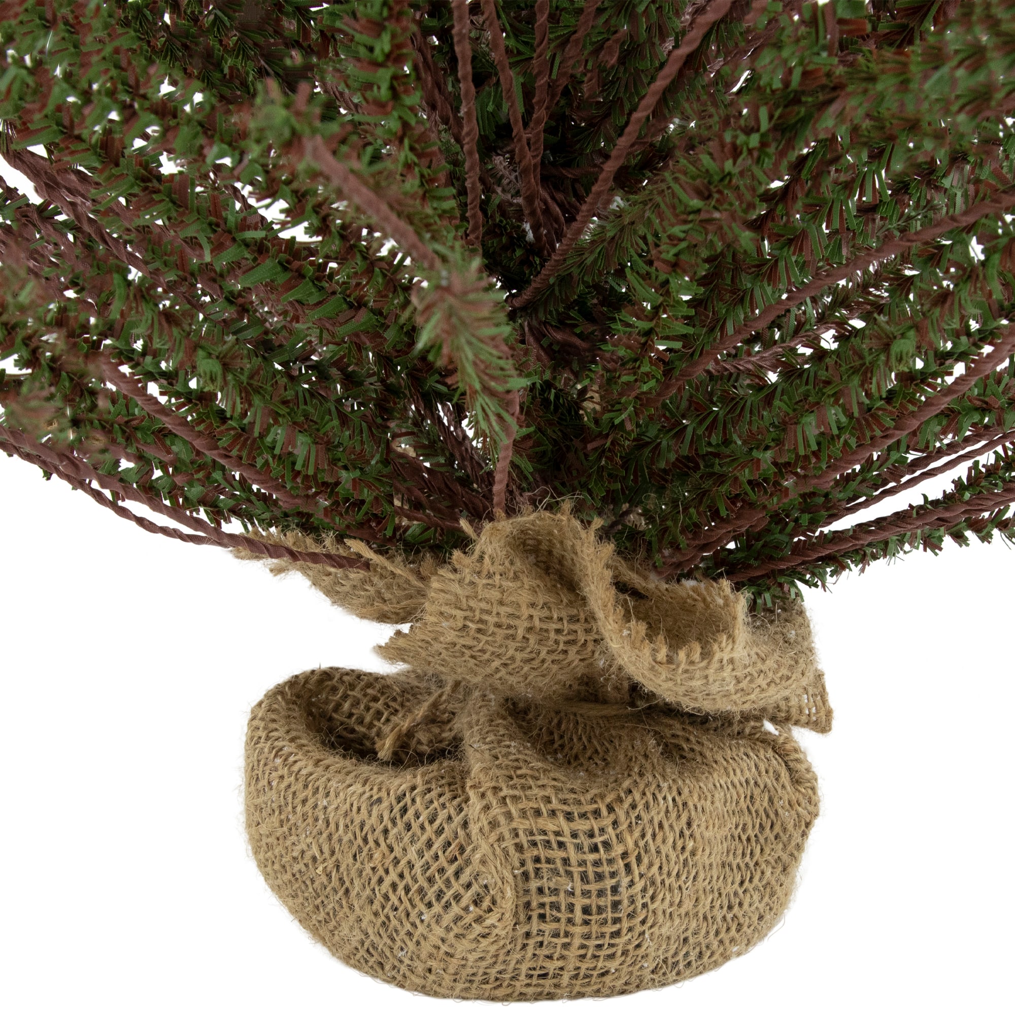 2ft. Unlit Green & Brown Warsaw Twig Artificial Christmas Tree with Burlap Base