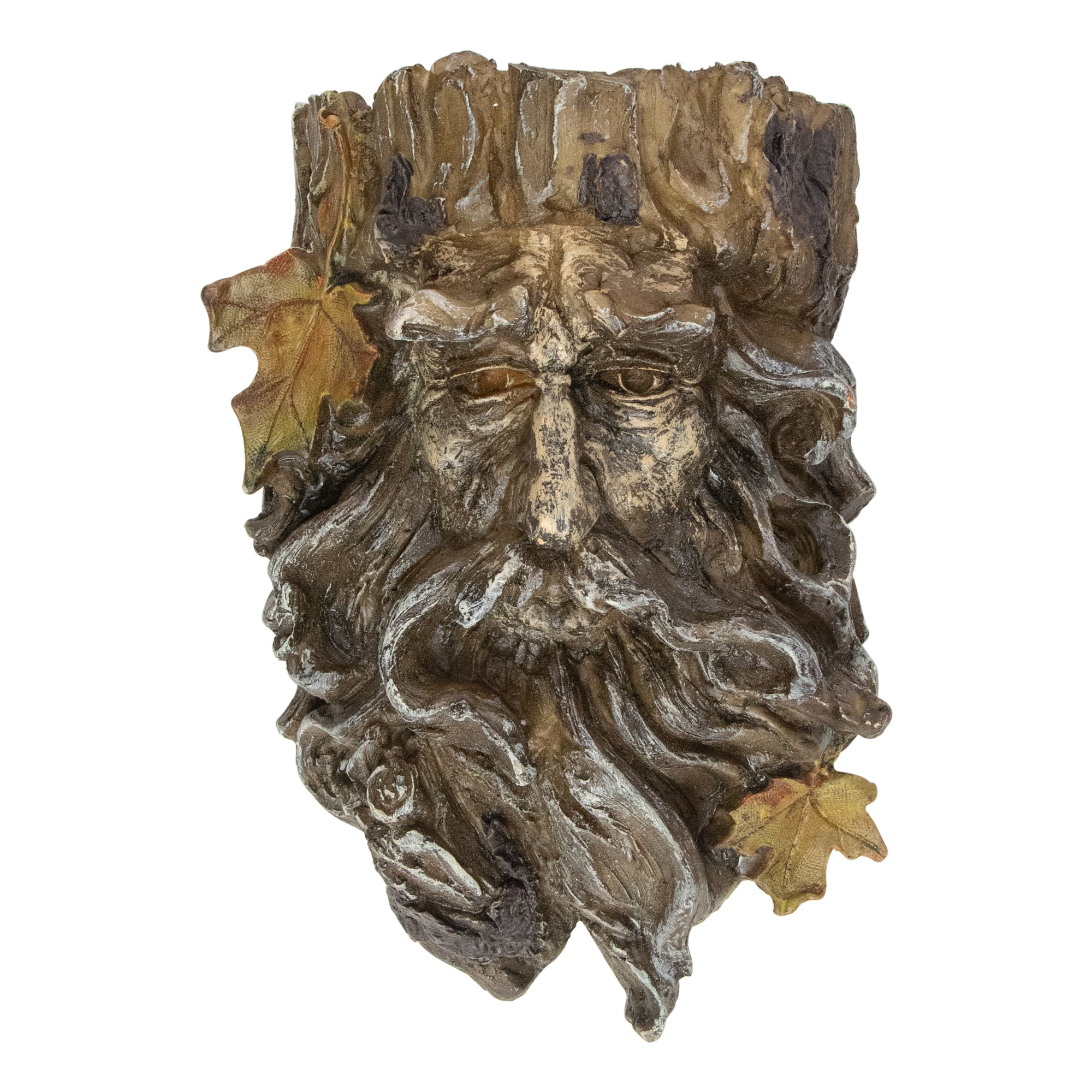 10.25" Brown Tree Face Outdoor Garden Planter