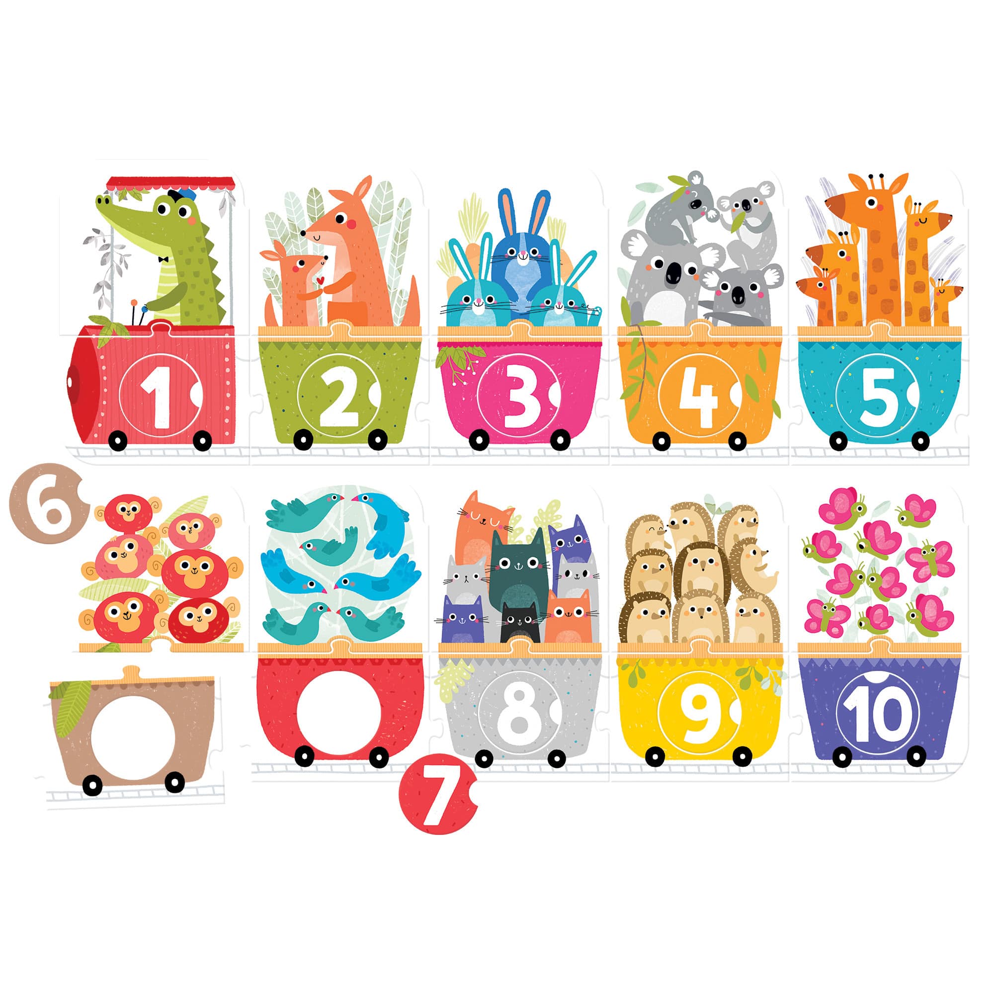 Banana Panda Make-a-Match Puzzle Number Train