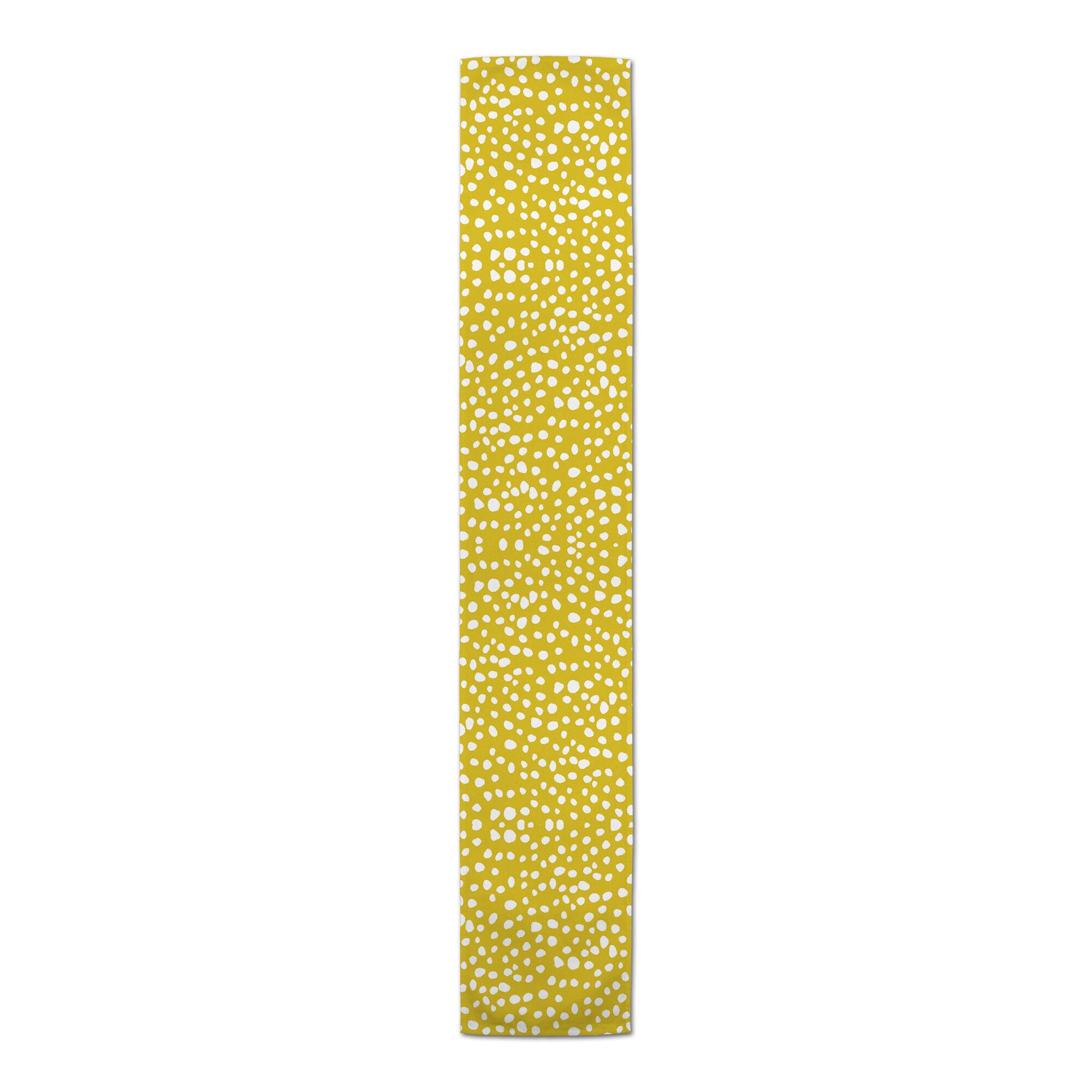 Yellow Painted Spots 16" x 72" Cotton Twill Runner
