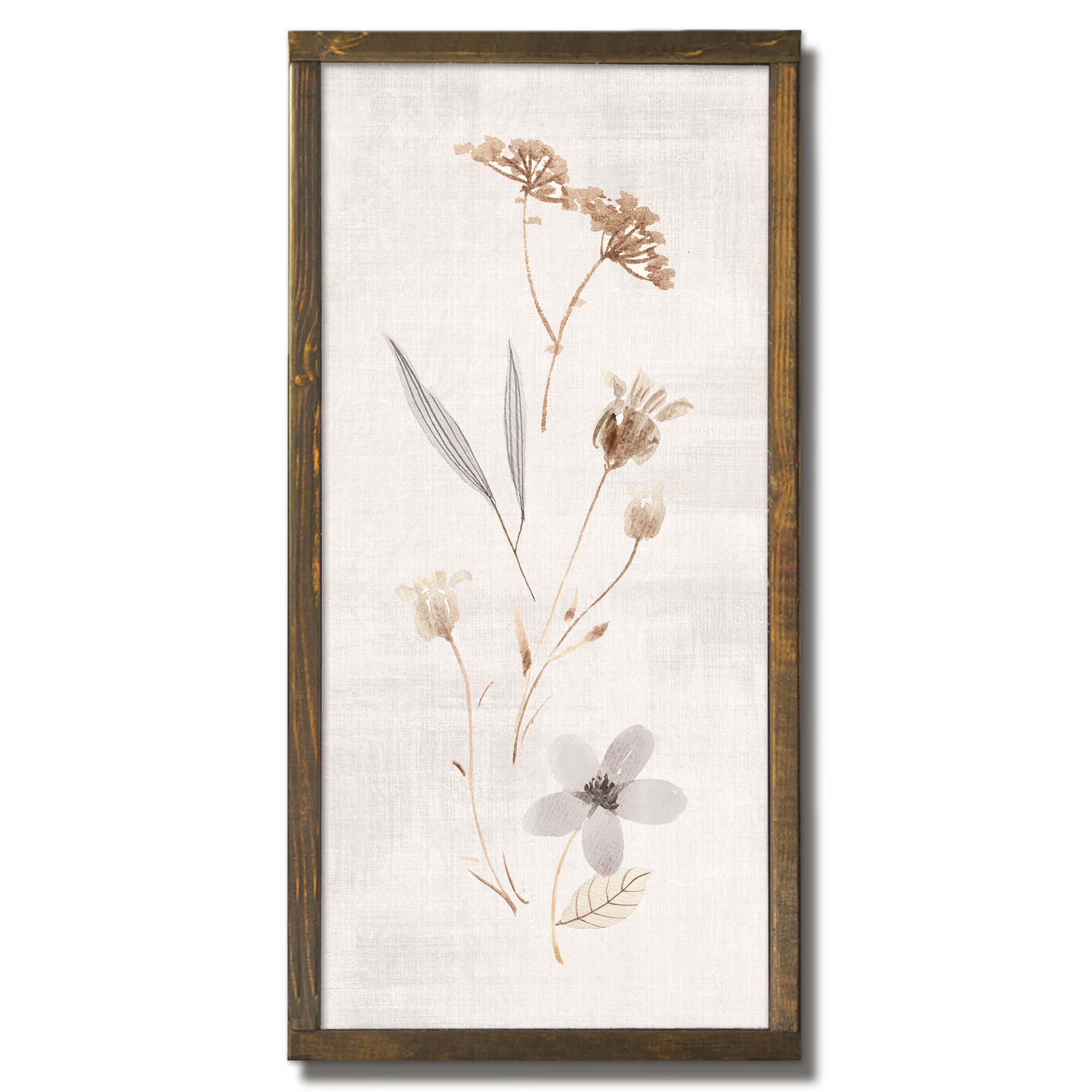 Spice & Blue Leaves I Framed Wood Plaque