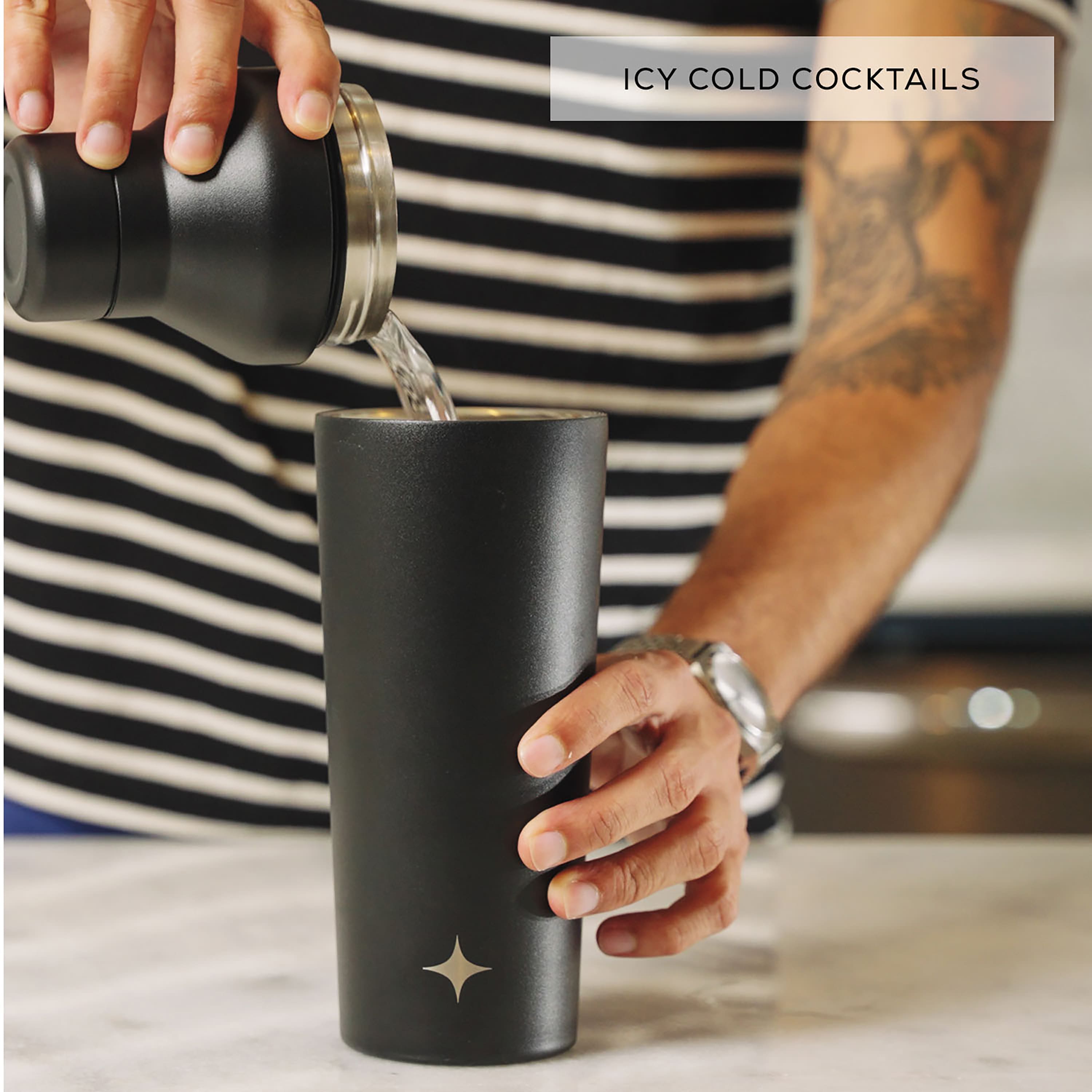 JoyJolt® 20oz. Vacuum Insulated Cocktail Protein Shaker