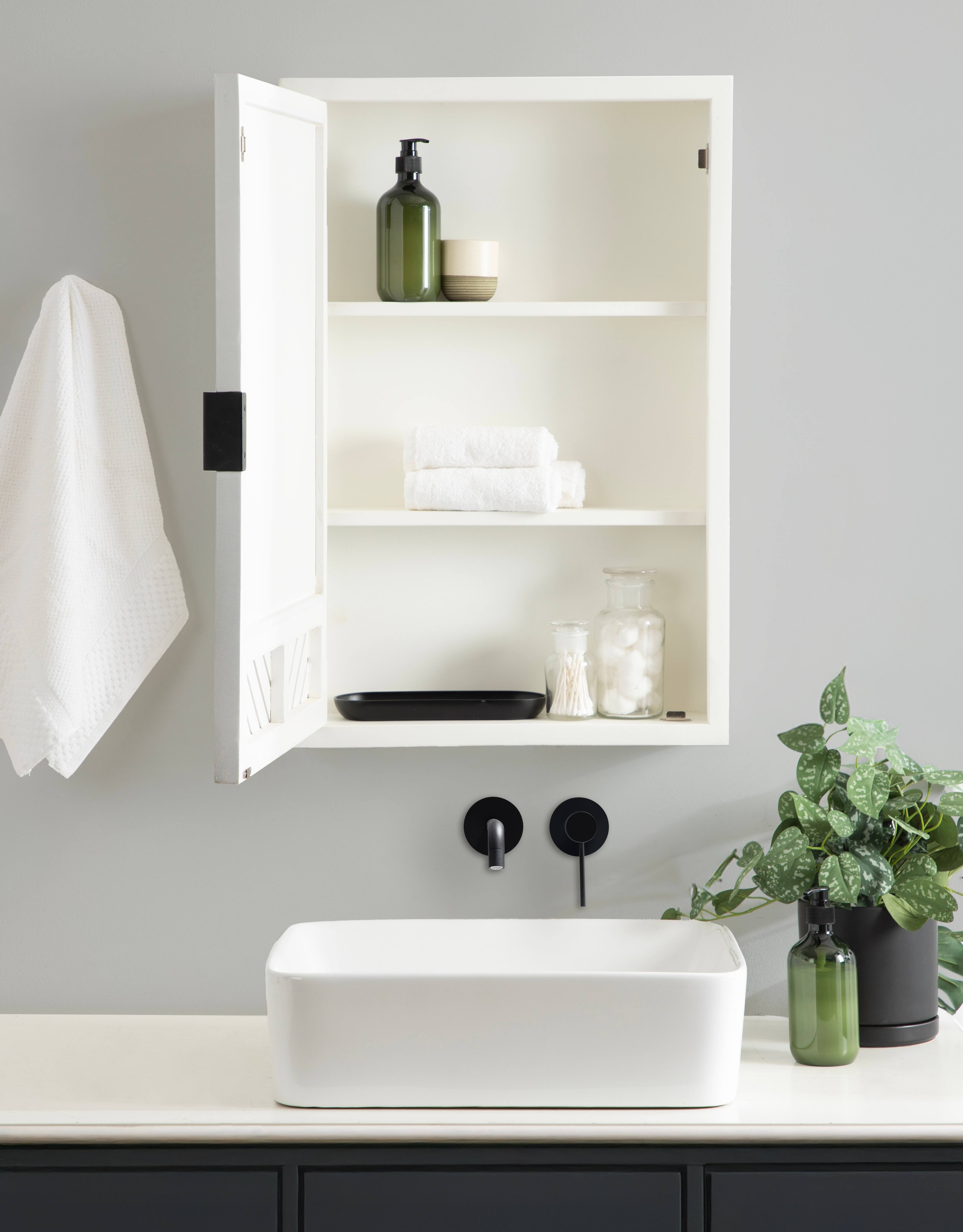 Kate and Laurel Mezzeta Bathroom Cabinet with Mirror